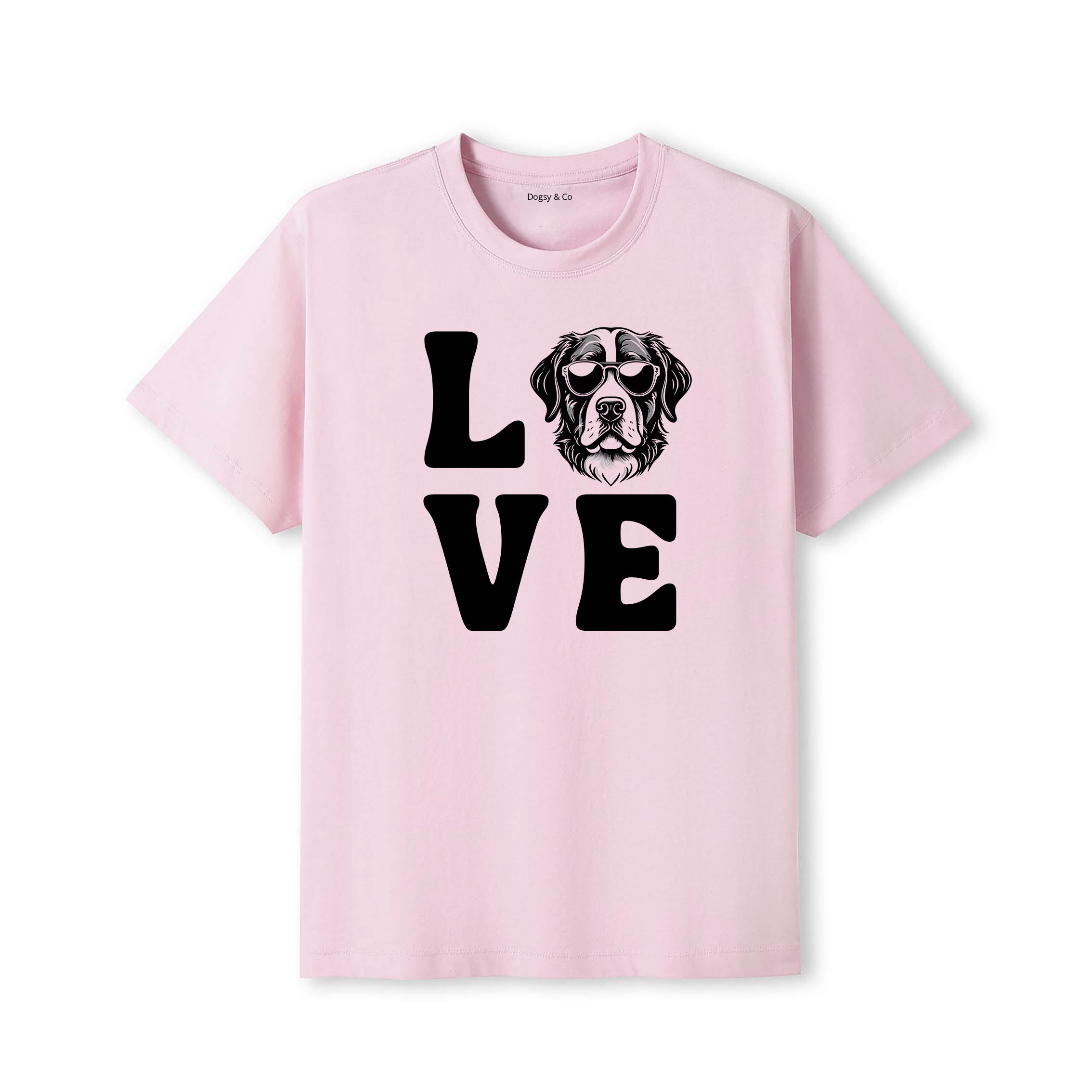 Saint Bernard LOVE DOGS Tshirt - Pink