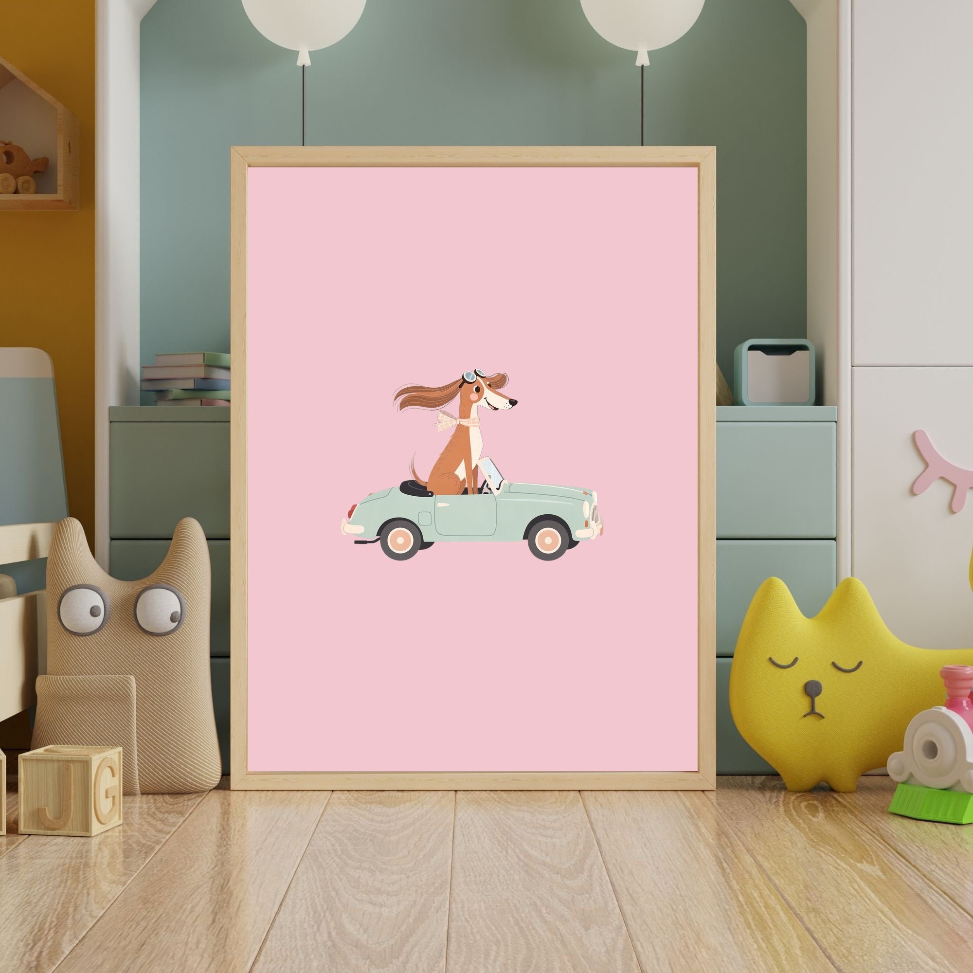 Saluki Kids Nursery Wall Art Print Bundle — 22 Dog Costume Designs, 5 Colours, 6 Print Sizes | Digital Download