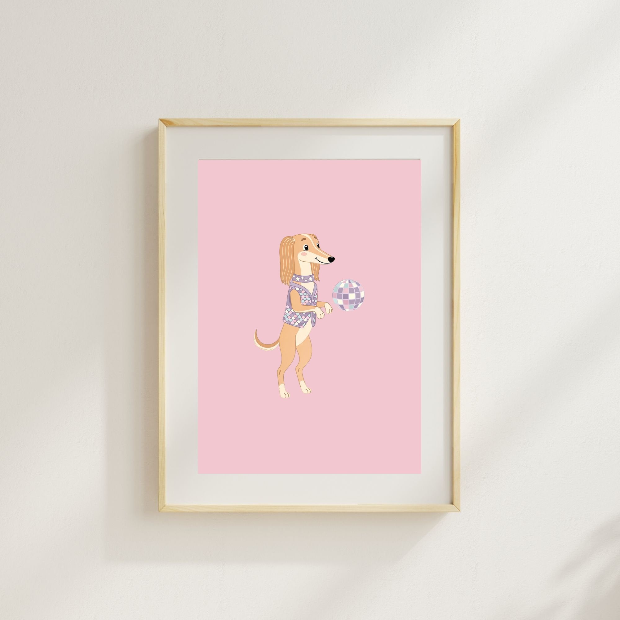 Saluki Kids Nursery Wall Art Print Bundle — 22 Dog Costume Designs, 5 Colours, 6 Print Sizes | Digital Download