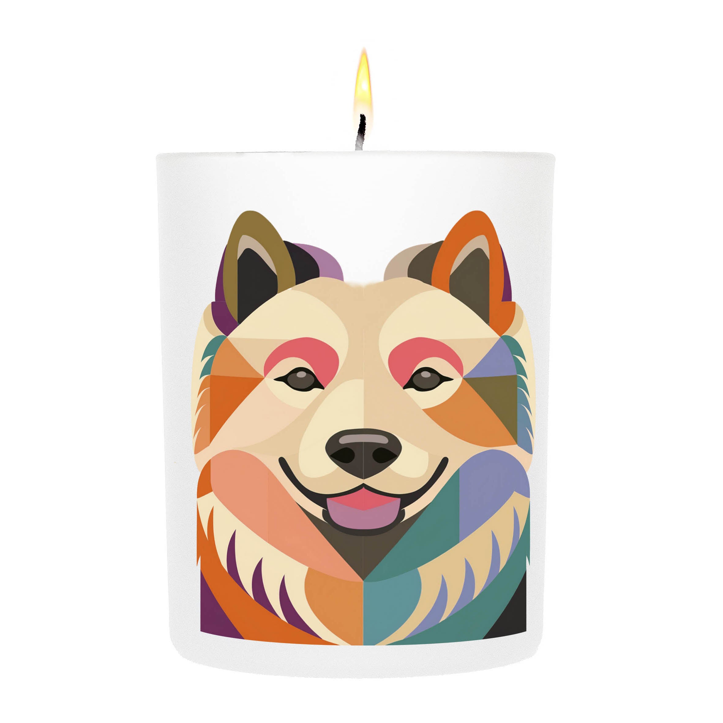 Samoyed Graphic Bold Dog Candle