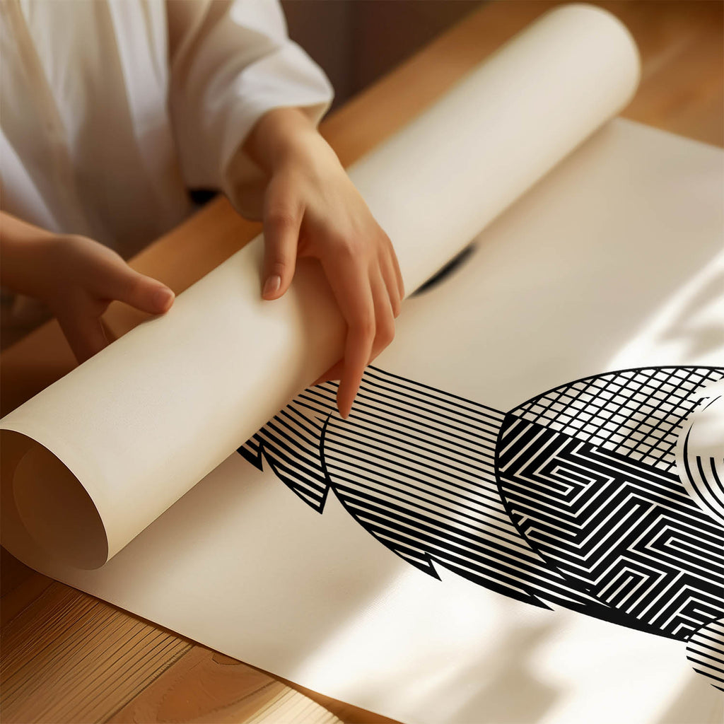 Samoyed Geometric Line Art mockup