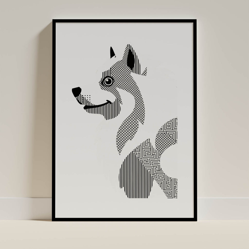 Samoyed Geometric Line Art mockup