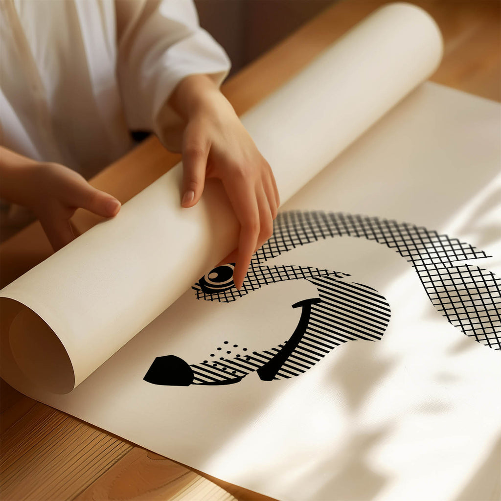 Samoyed Geometric Line Art mockup