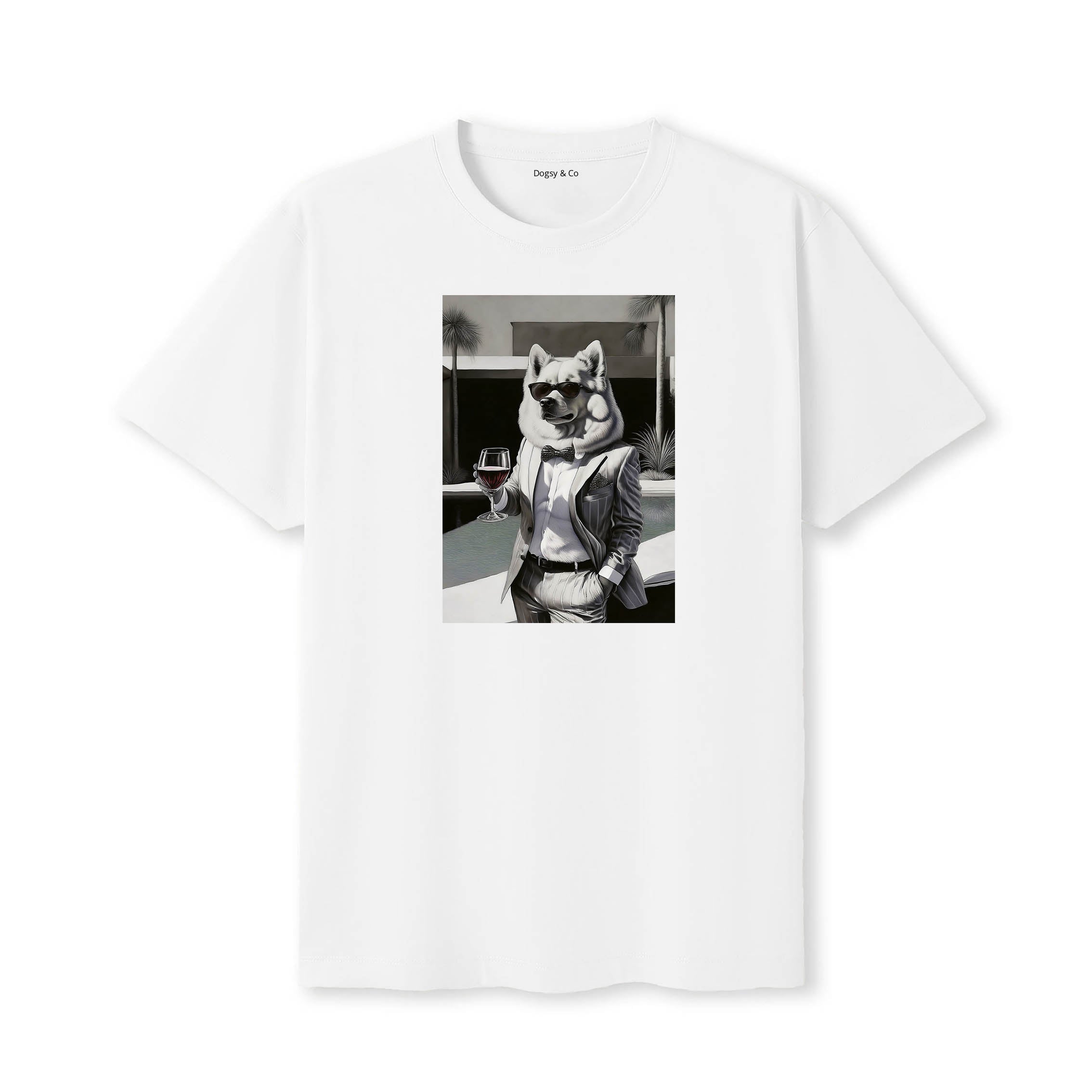 Samoyed distinguished gentleman dog t-shirt - white
