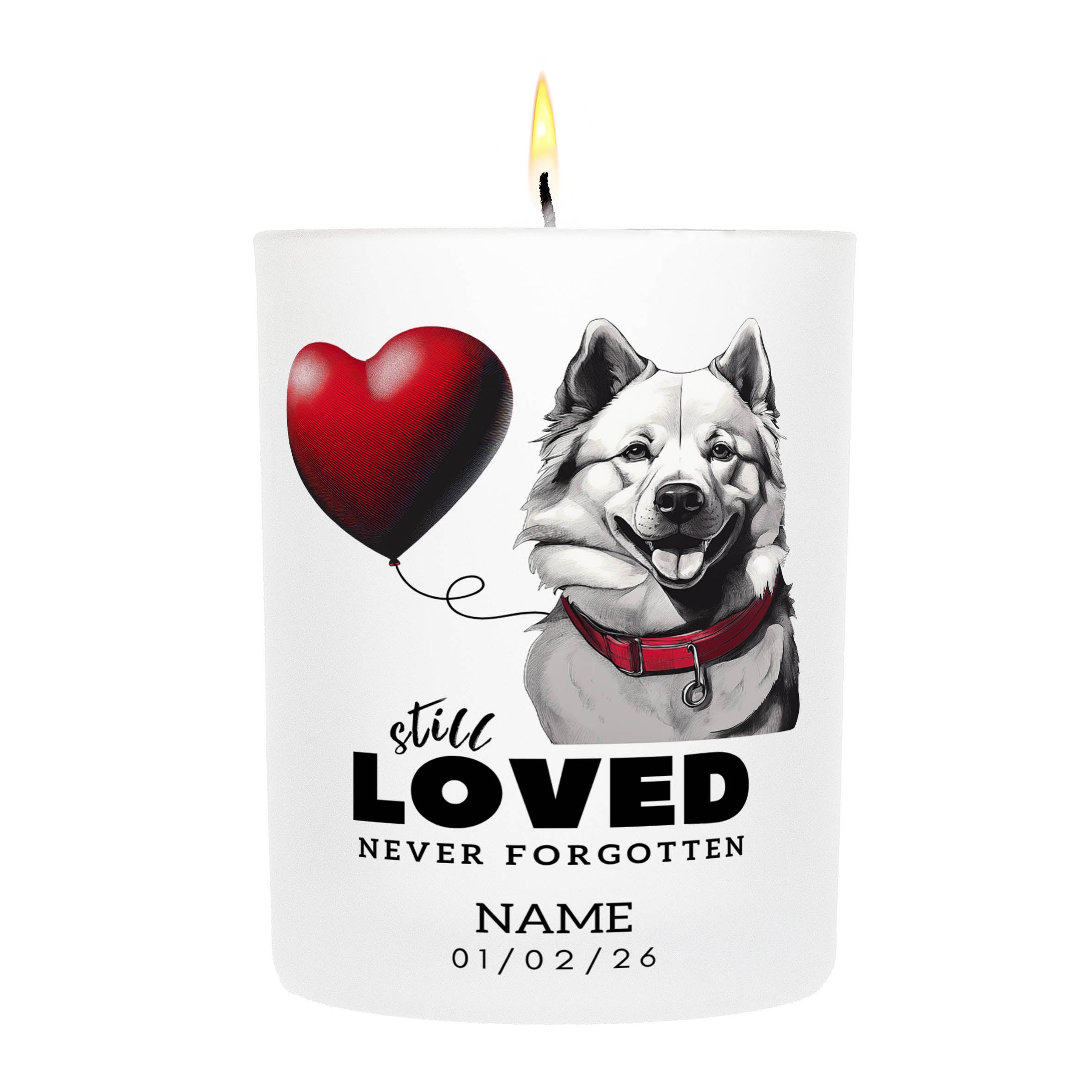 Samoyed No Leash No Limits Just Love Custom Candle