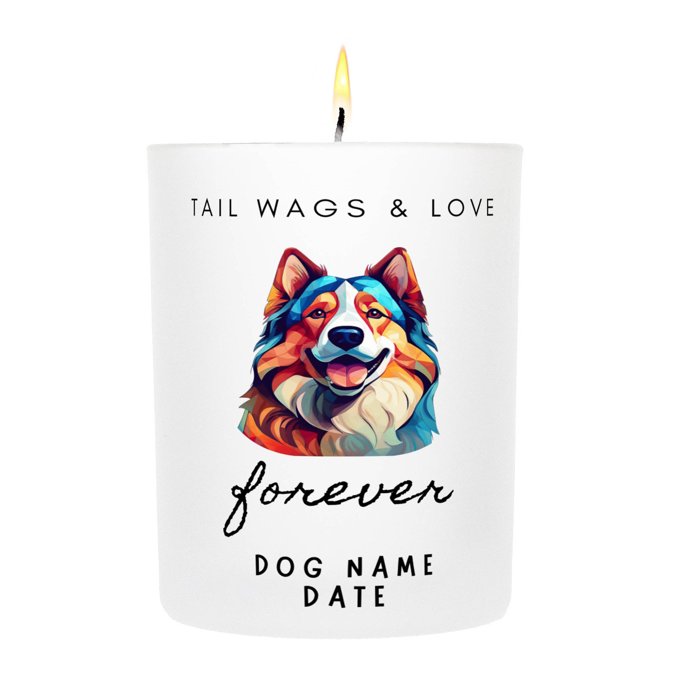 SAMOYED   Tail Wags & Love Custom Candle