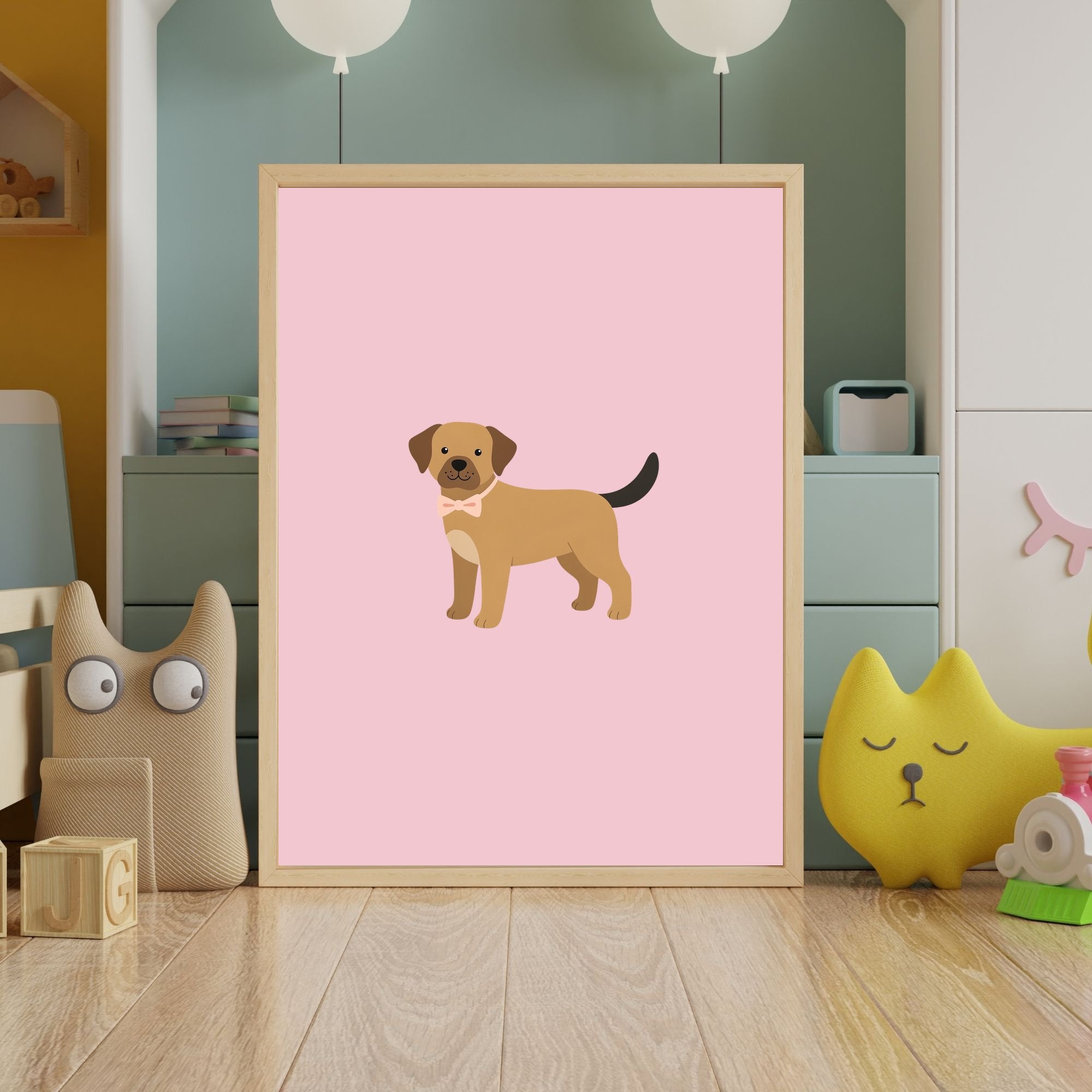 Scandinavian Nursery Dog Art Collection — 134 Breeds, 5 Colours, 6 Print Sizes | Digital Download