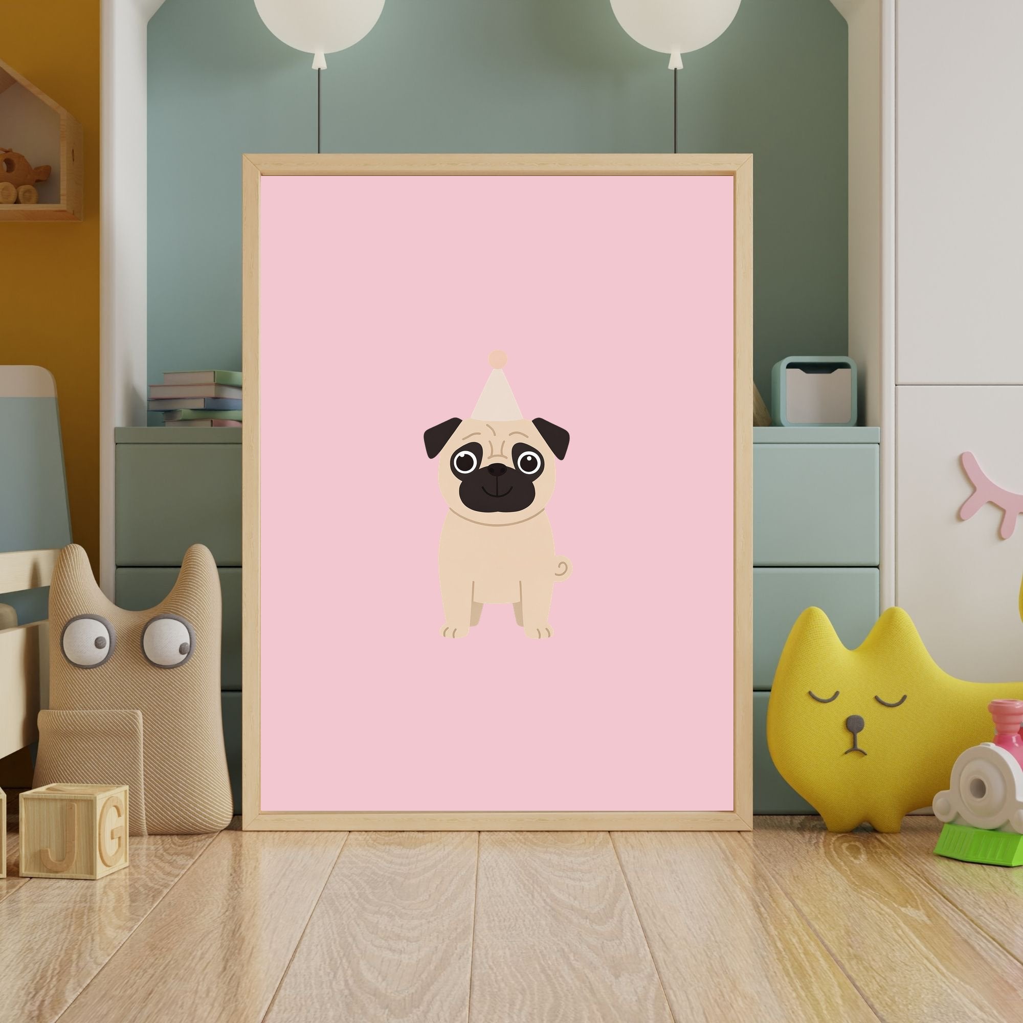 Scandinavian Nursery Dog Art Collection — 134 Breeds, 5 Colours, 6 Print Sizes | Digital Download