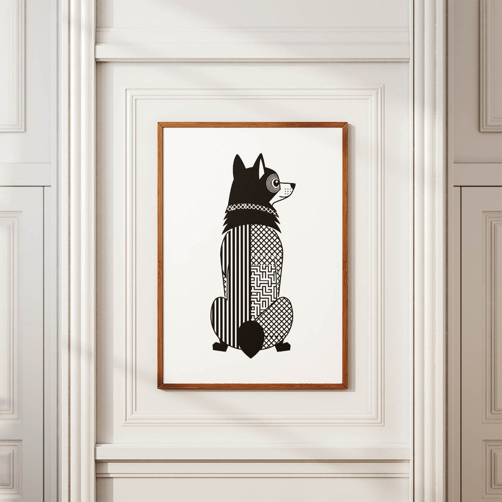 Schipperke Geometric Line Art mockup