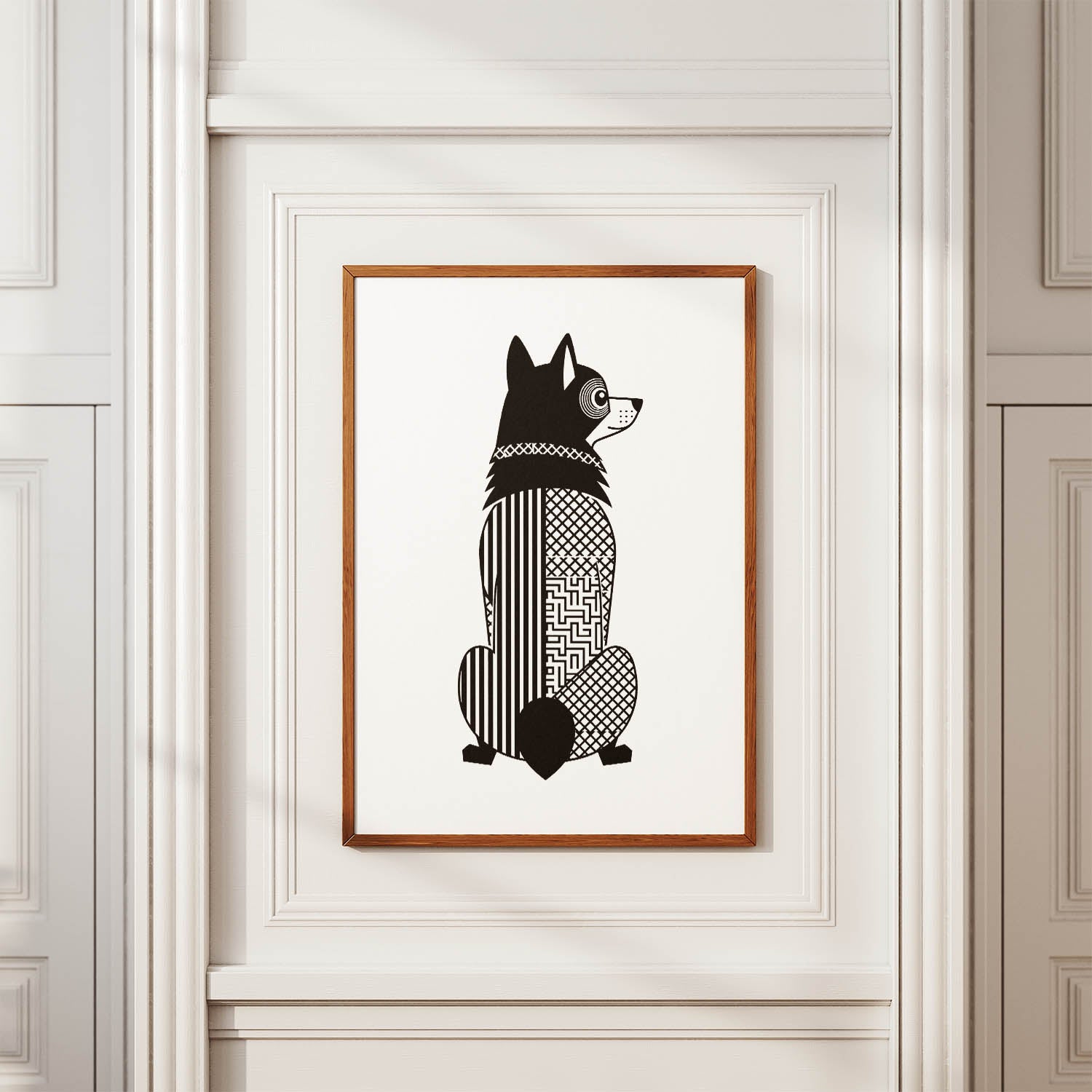 Schipperke Geometric Line Art mockup