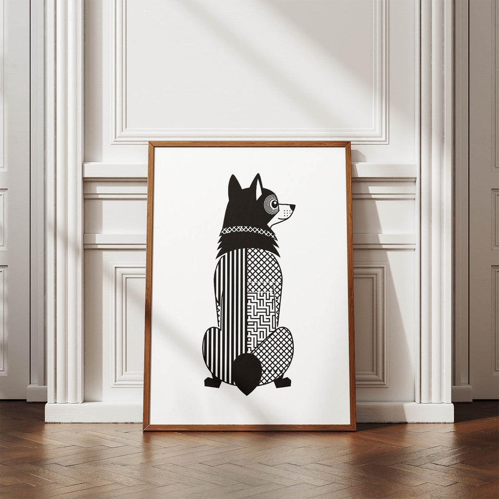 Schipperke Geometric Line Art mockup