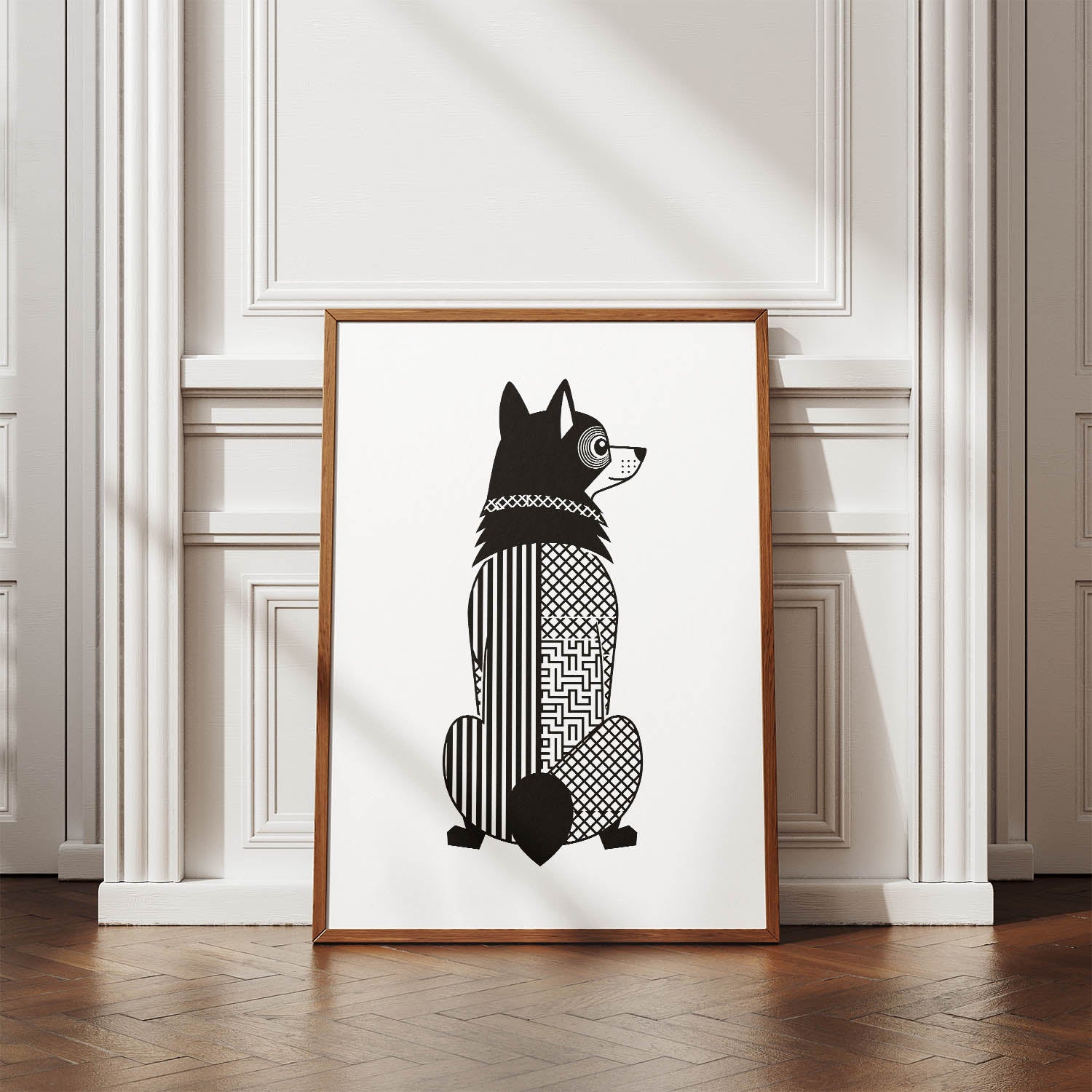 Schipperke Geometric Line Art mockup