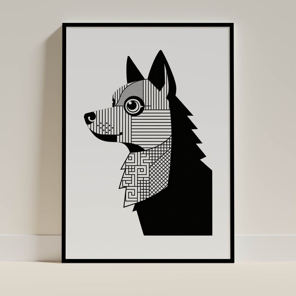 Schipperke Geometric Line Art mockup