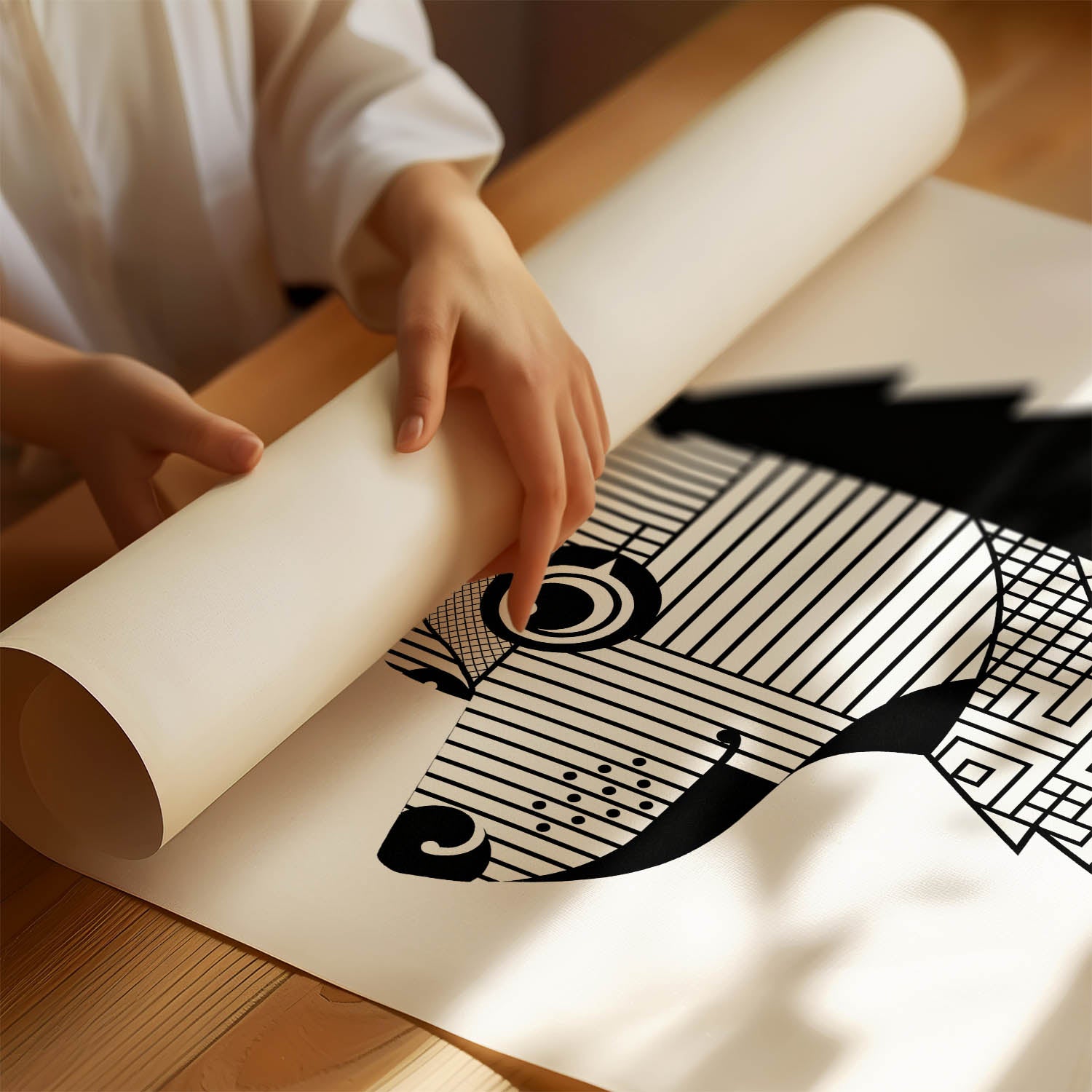 Schipperke Geometric Line Art mockup