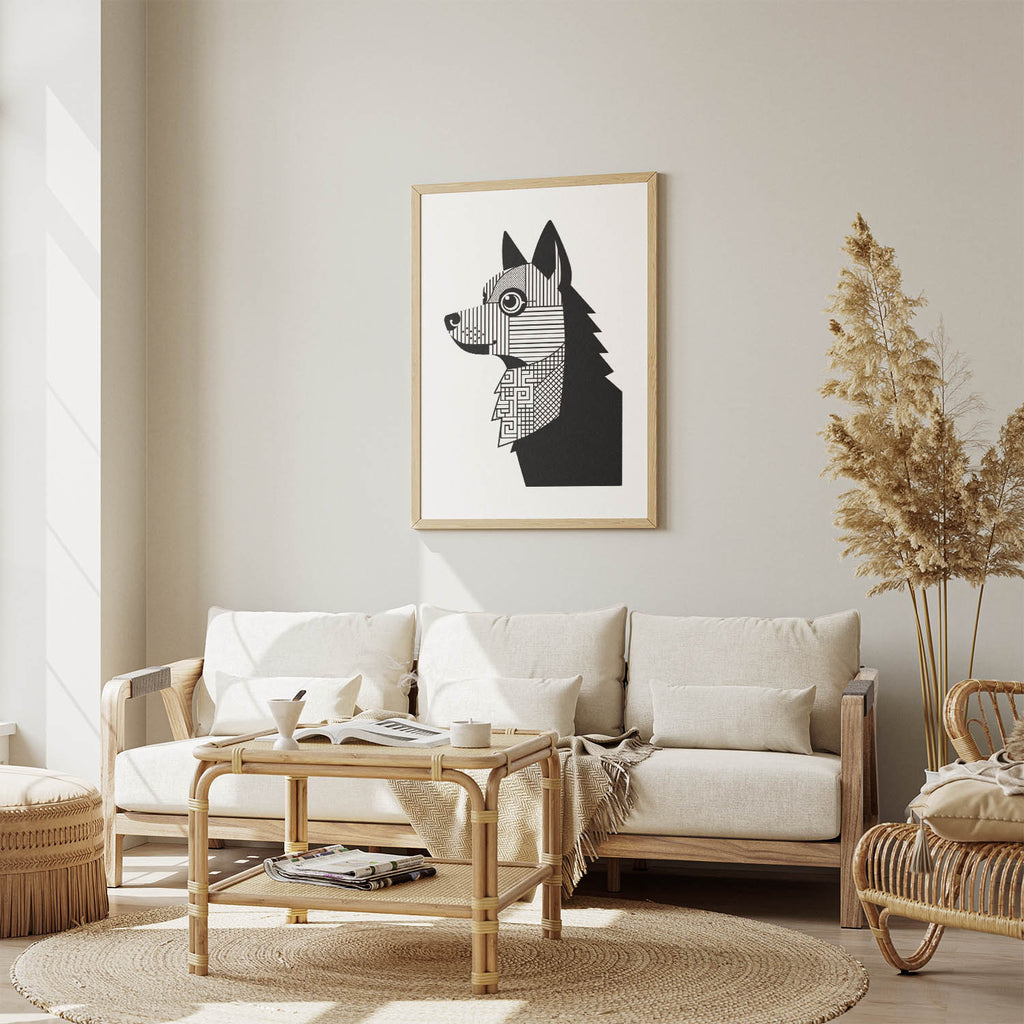 Schipperke Geometric Line Art mockup