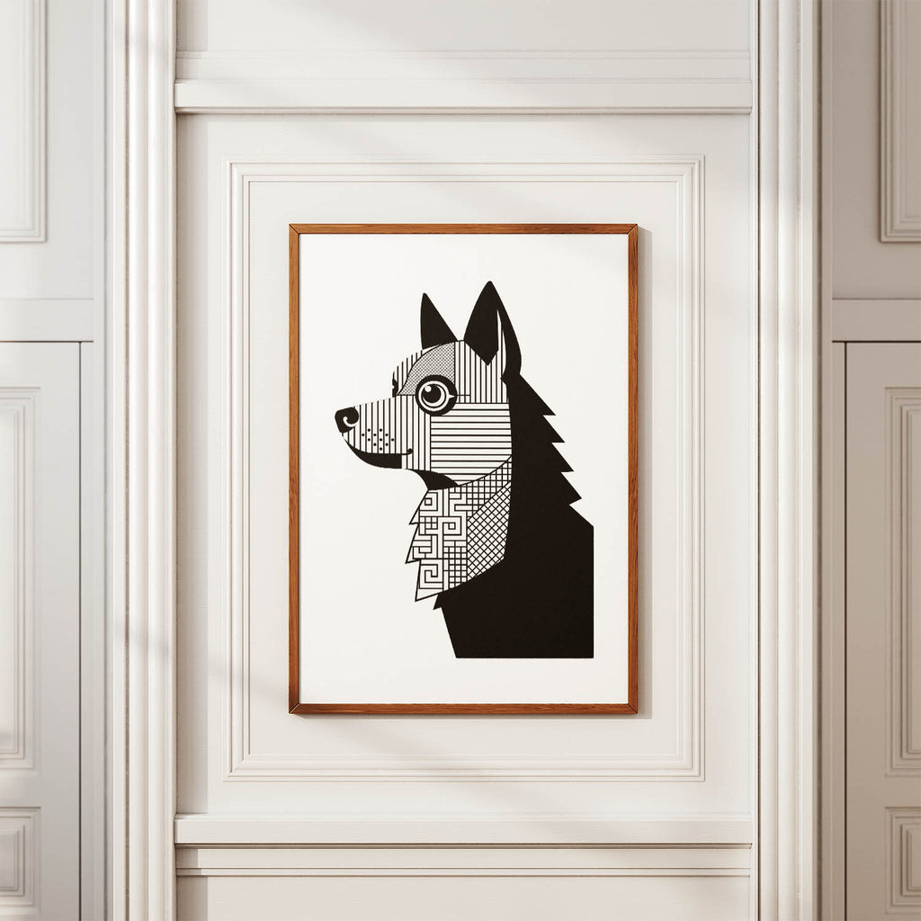 Schipperke Geometric Line Art mockup