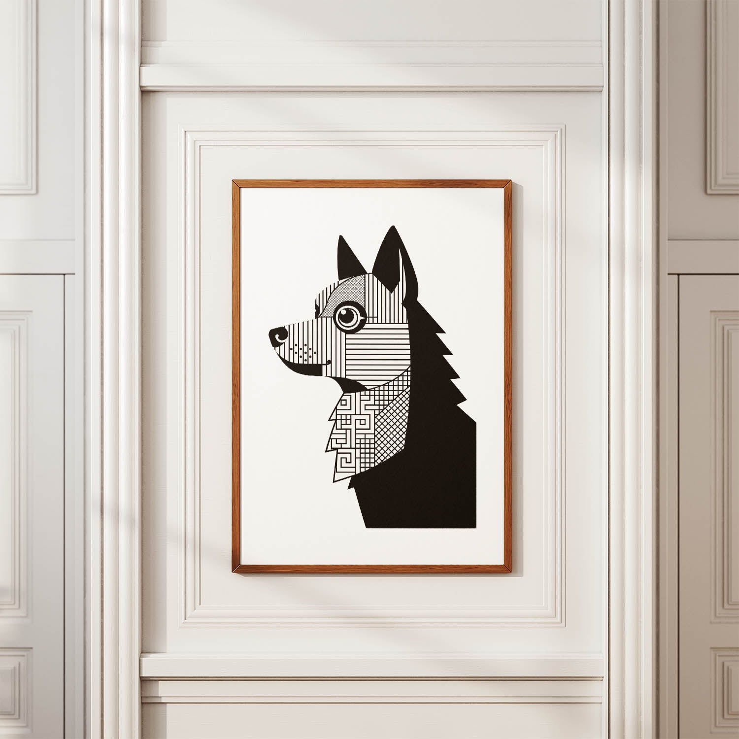 Schipperke Geometric Line Art mockup