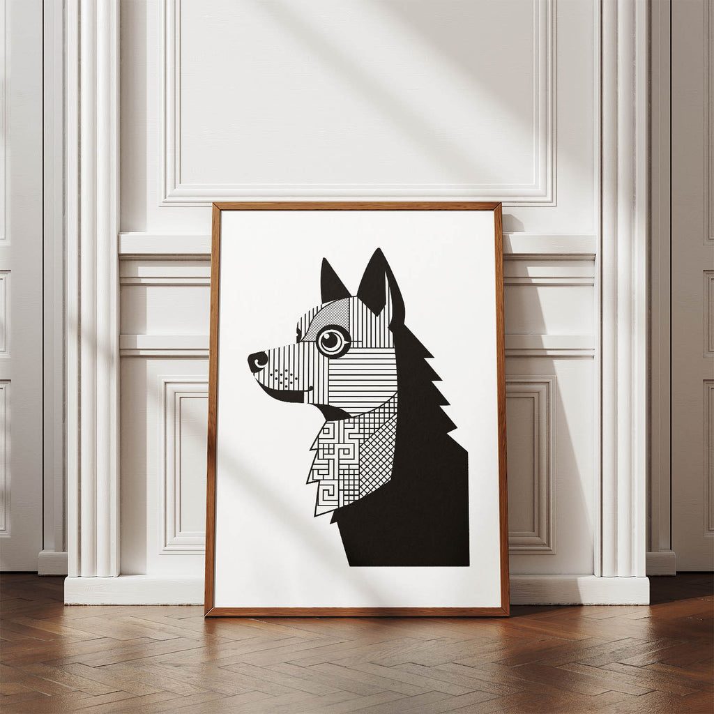 Schipperke Geometric Line Art mockup