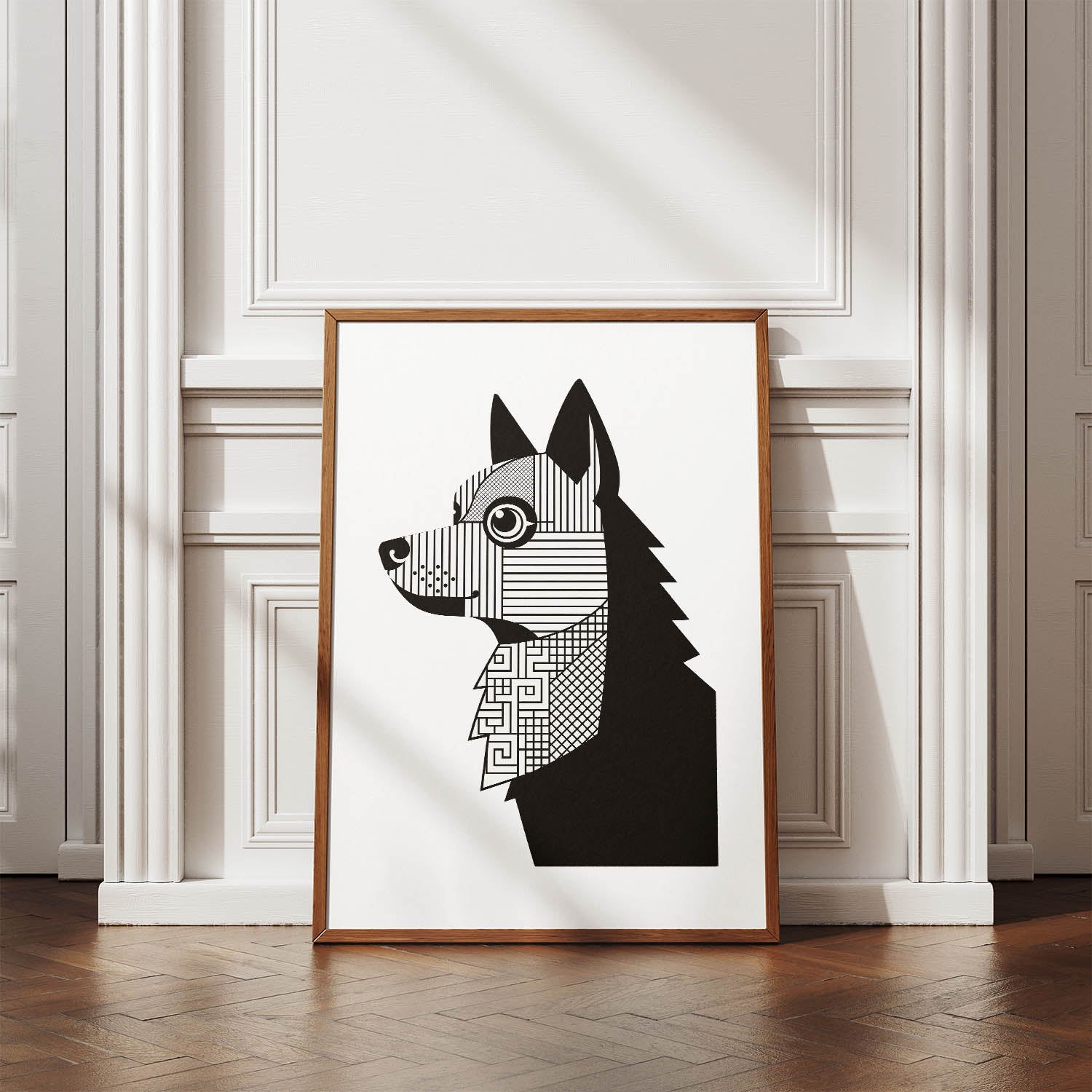 Schipperke Geometric Line Art mockup