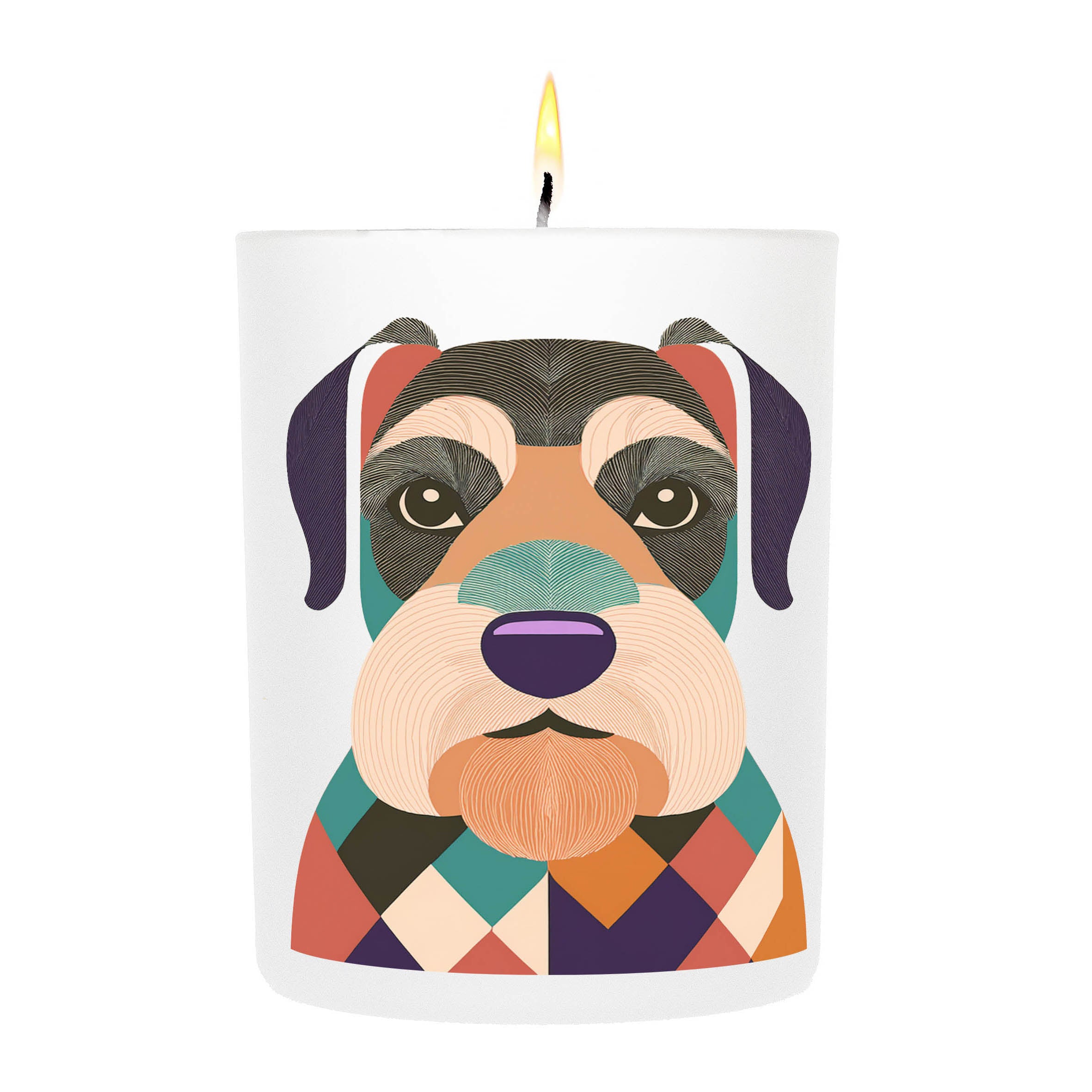 Schnauzer Graphic Bold Dog Candle