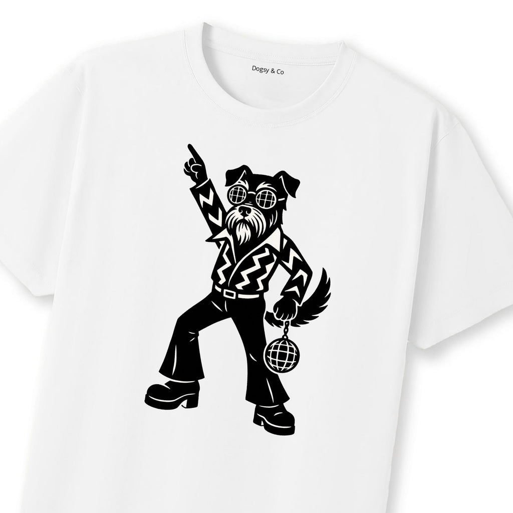 Schnauzer Disco Doggo T-Shirt | Dogsy & Co