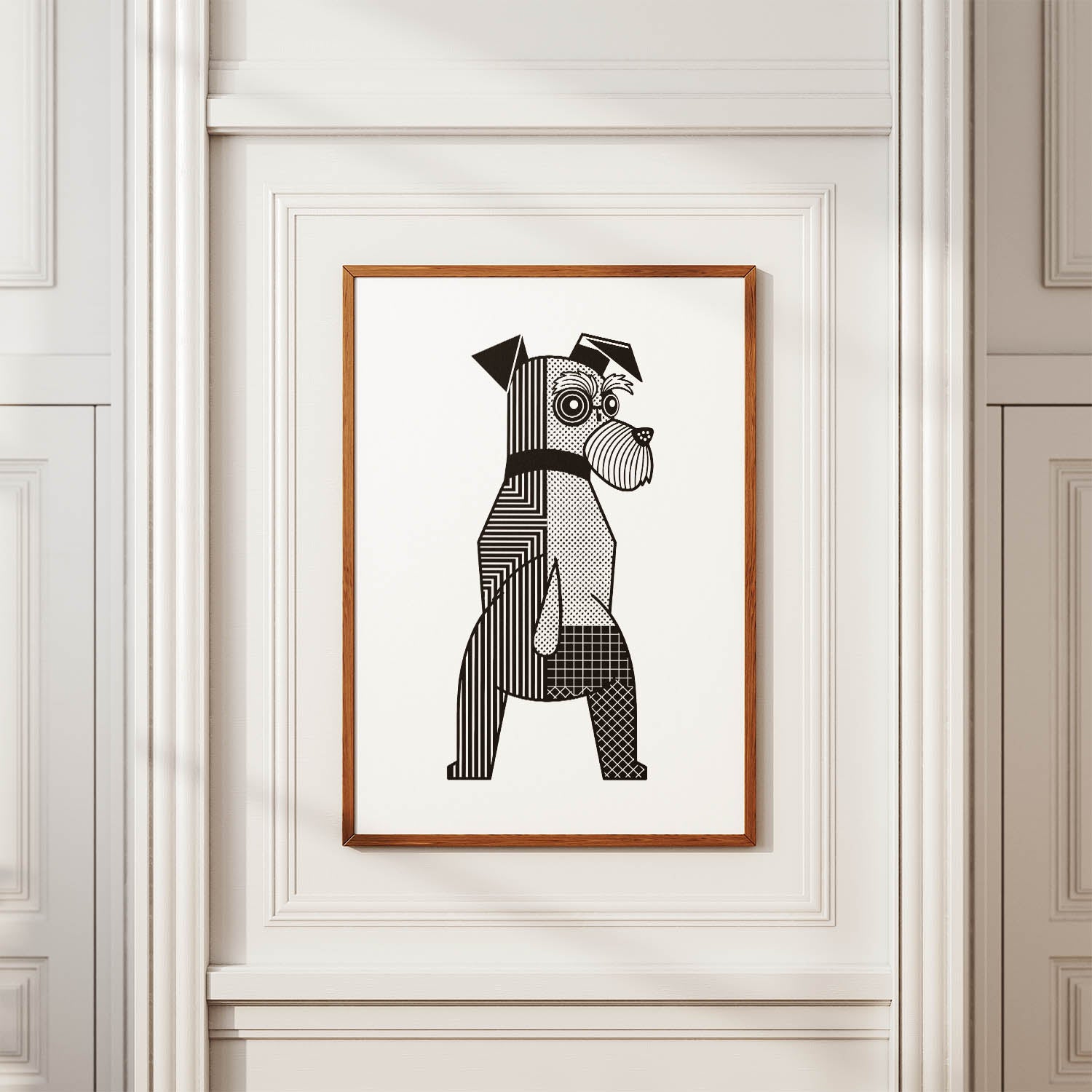 Schnauzer Geometric Line Art mockup