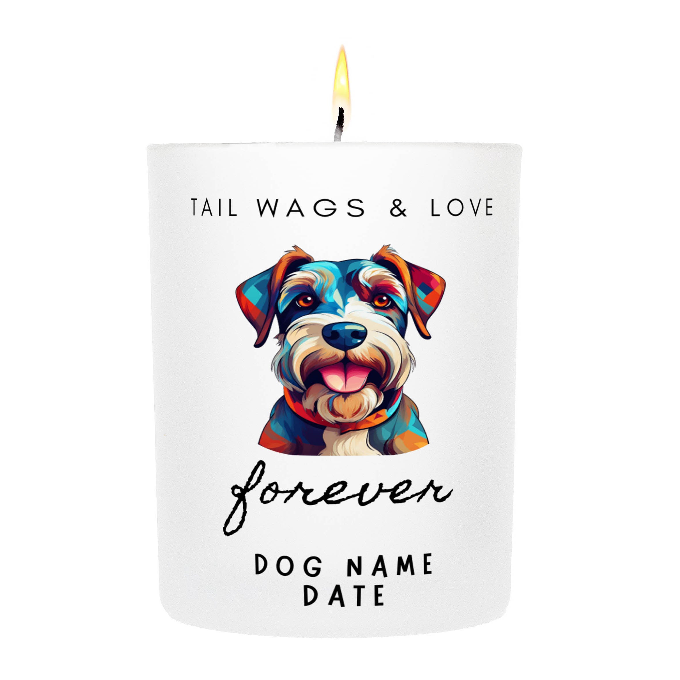 SCHNAUZER   Tail Wags & Love Custom Candle