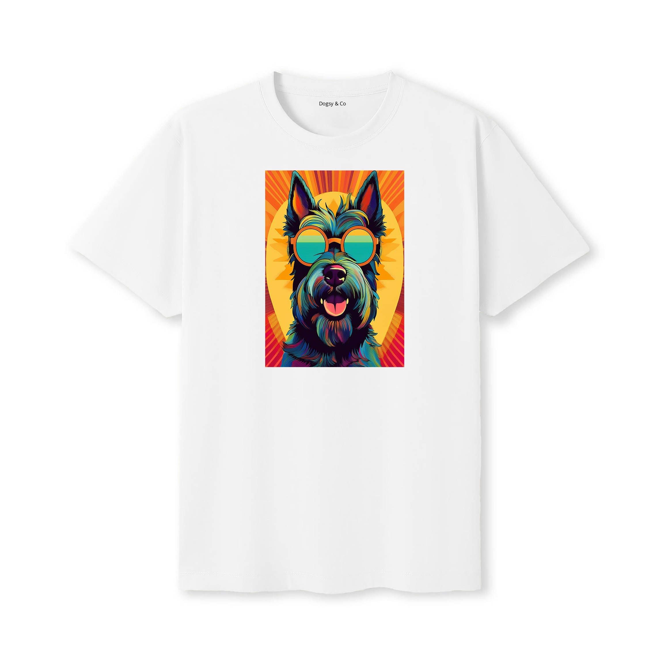 Scottish Terrier Sunnies Dog T-Shirt V1 White