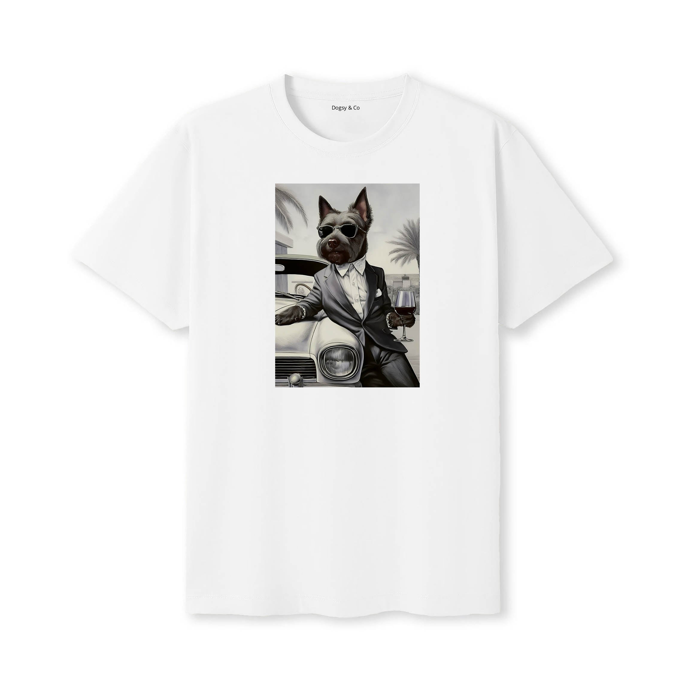 Scottish Terrier distinguished gentleman dog t-shirt - white