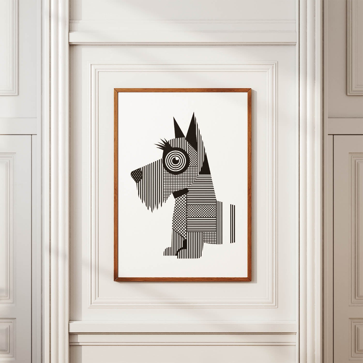 Scottish Terrier Geometric Line Art mockup