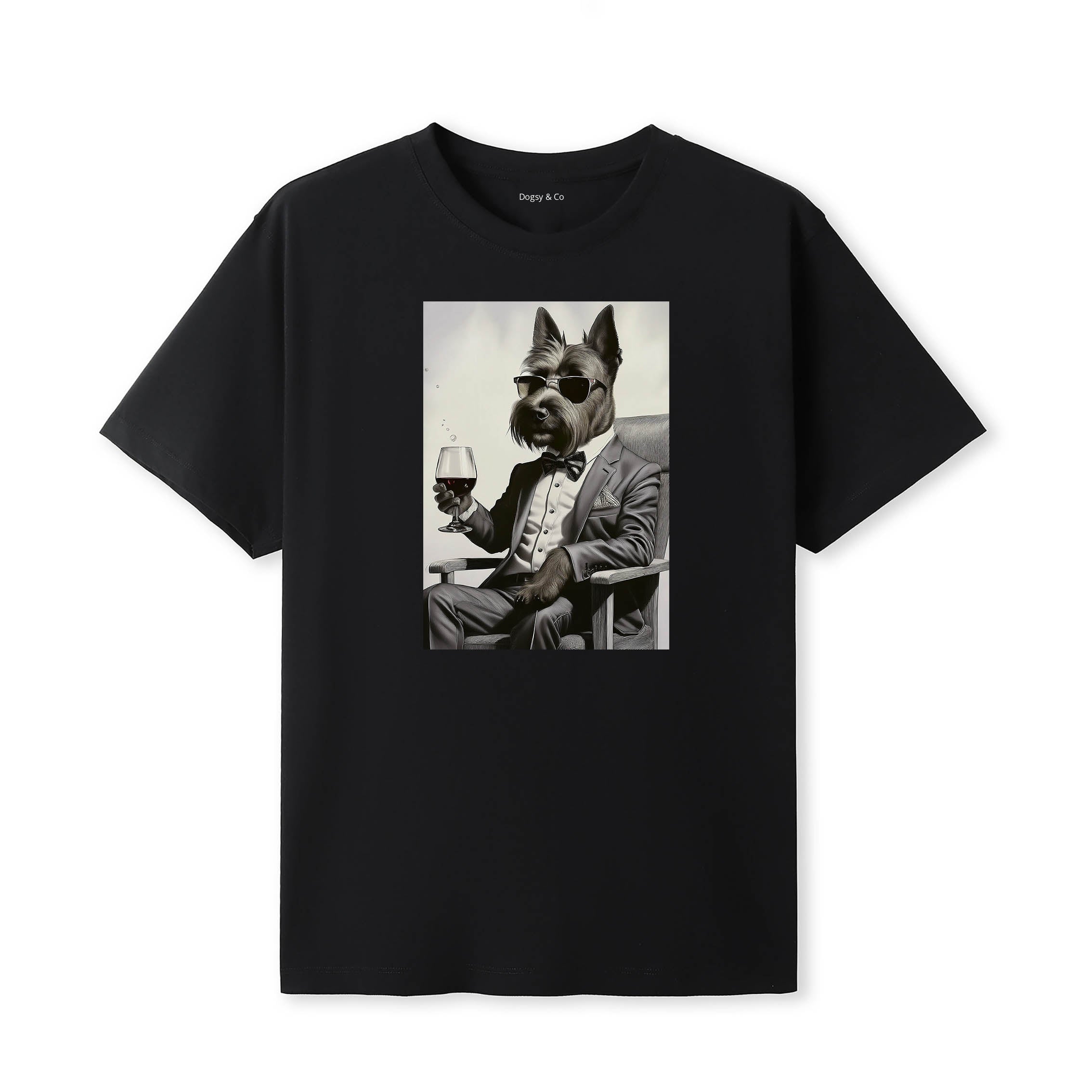 Scottish Terrier distinguished gentleman dog t-shirt - black