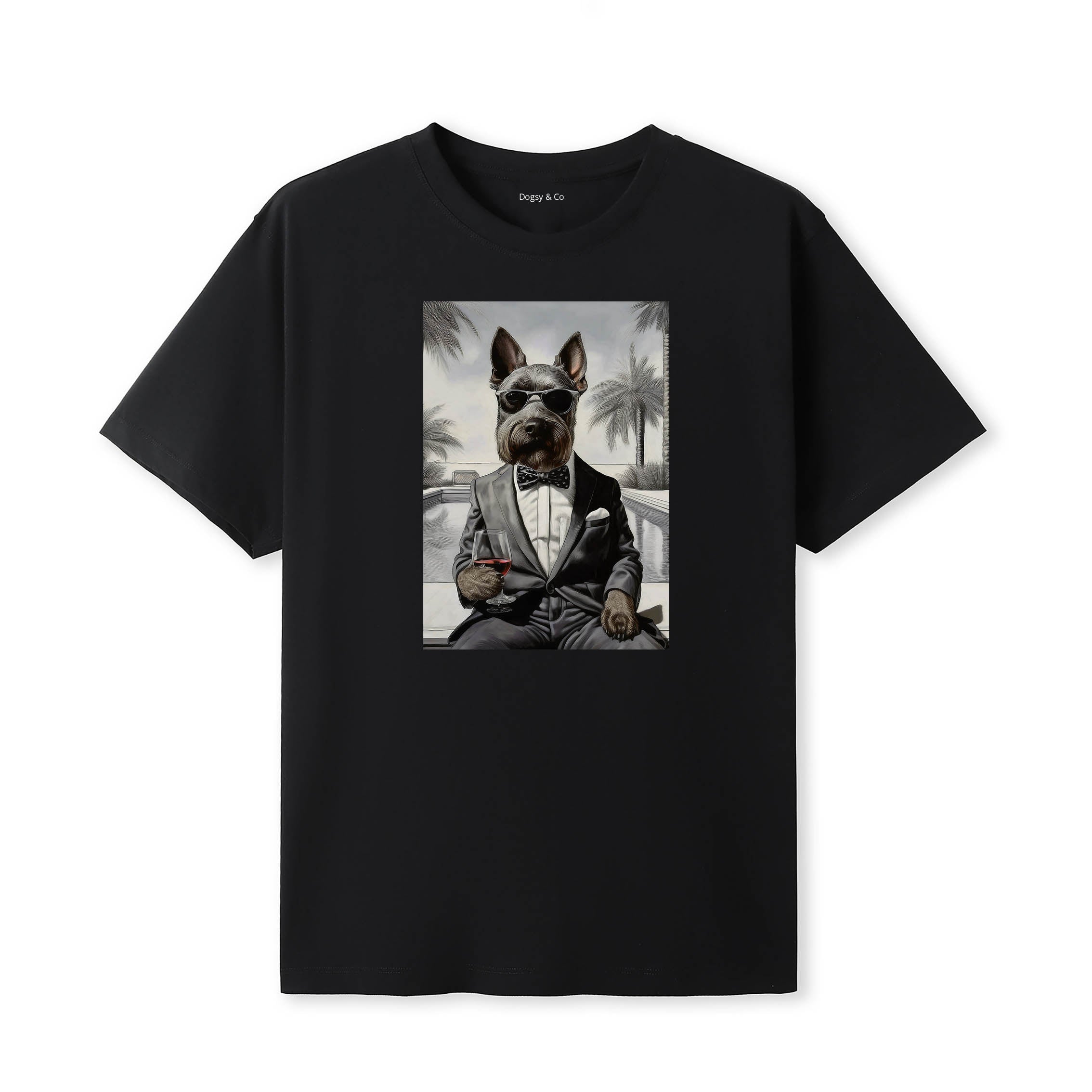 Scottish Terrier distinguished gentleman dog t-shirt - black