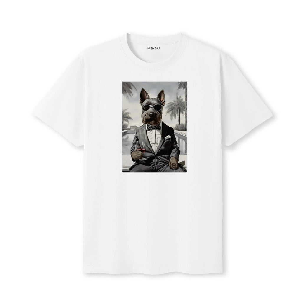 Scottish Terrier distinguished gentleman dog t-shirt - white