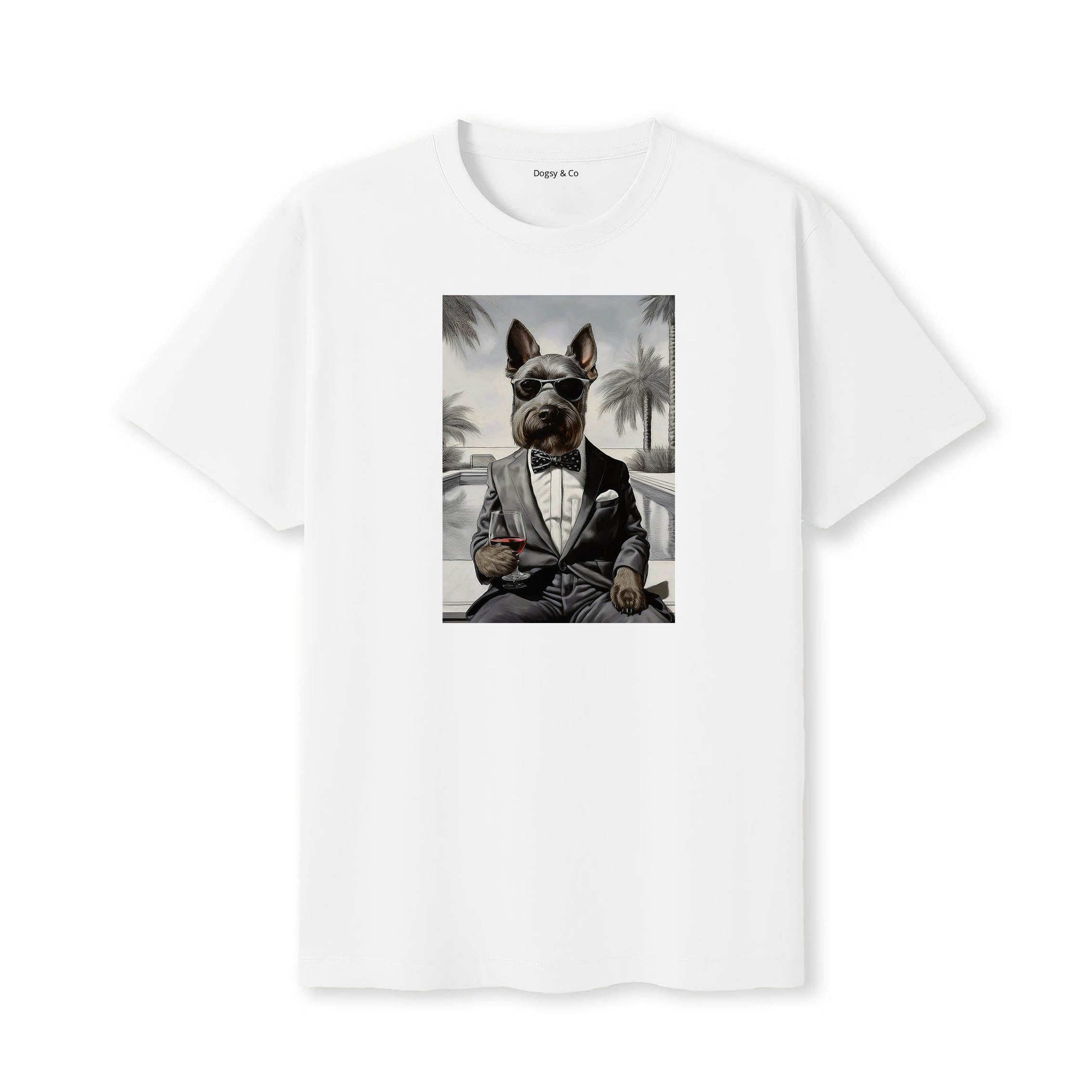 Scottish Terrier distinguished gentleman dog t-shirt - white