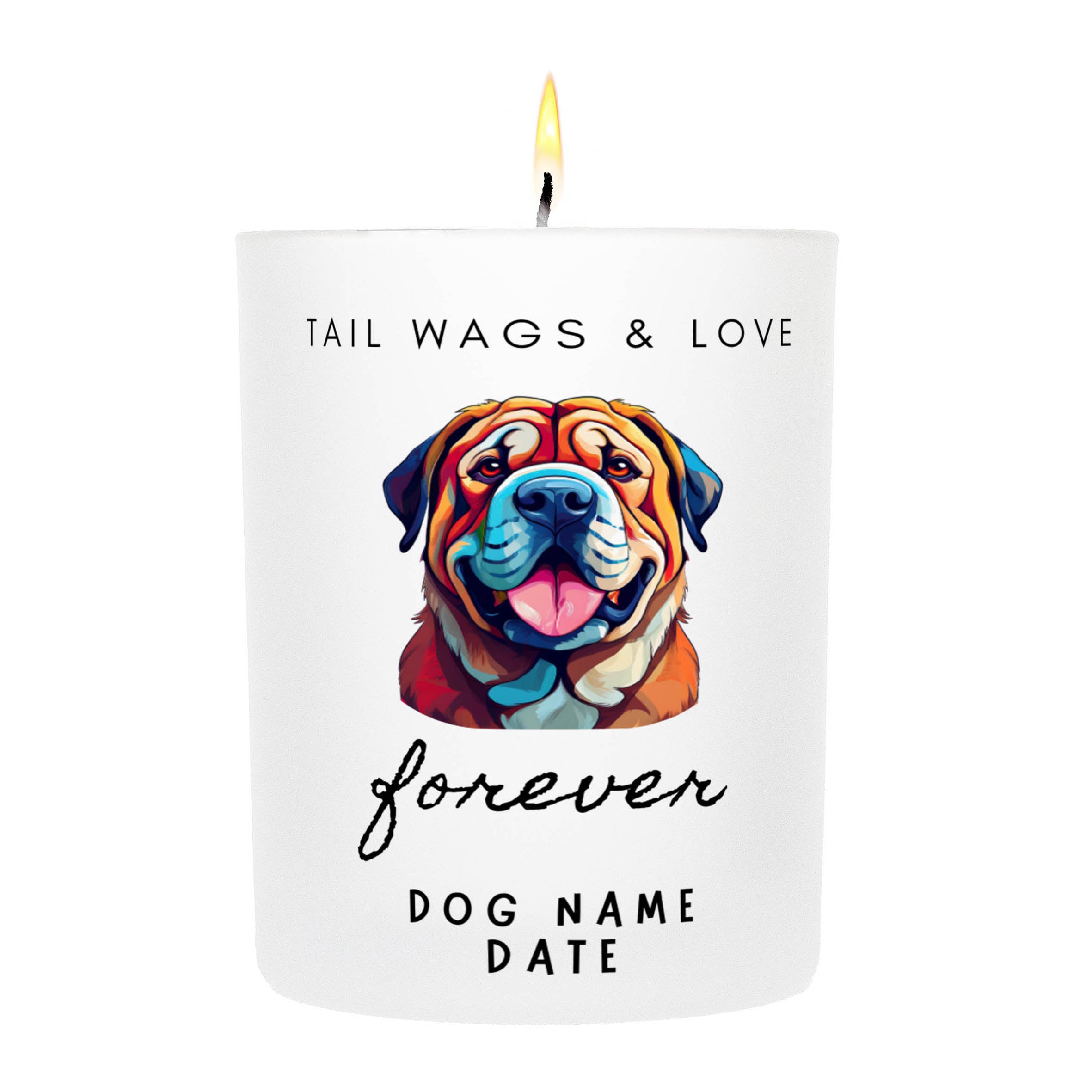 SHAR PEI   Tail Wags & Love Custom Candle