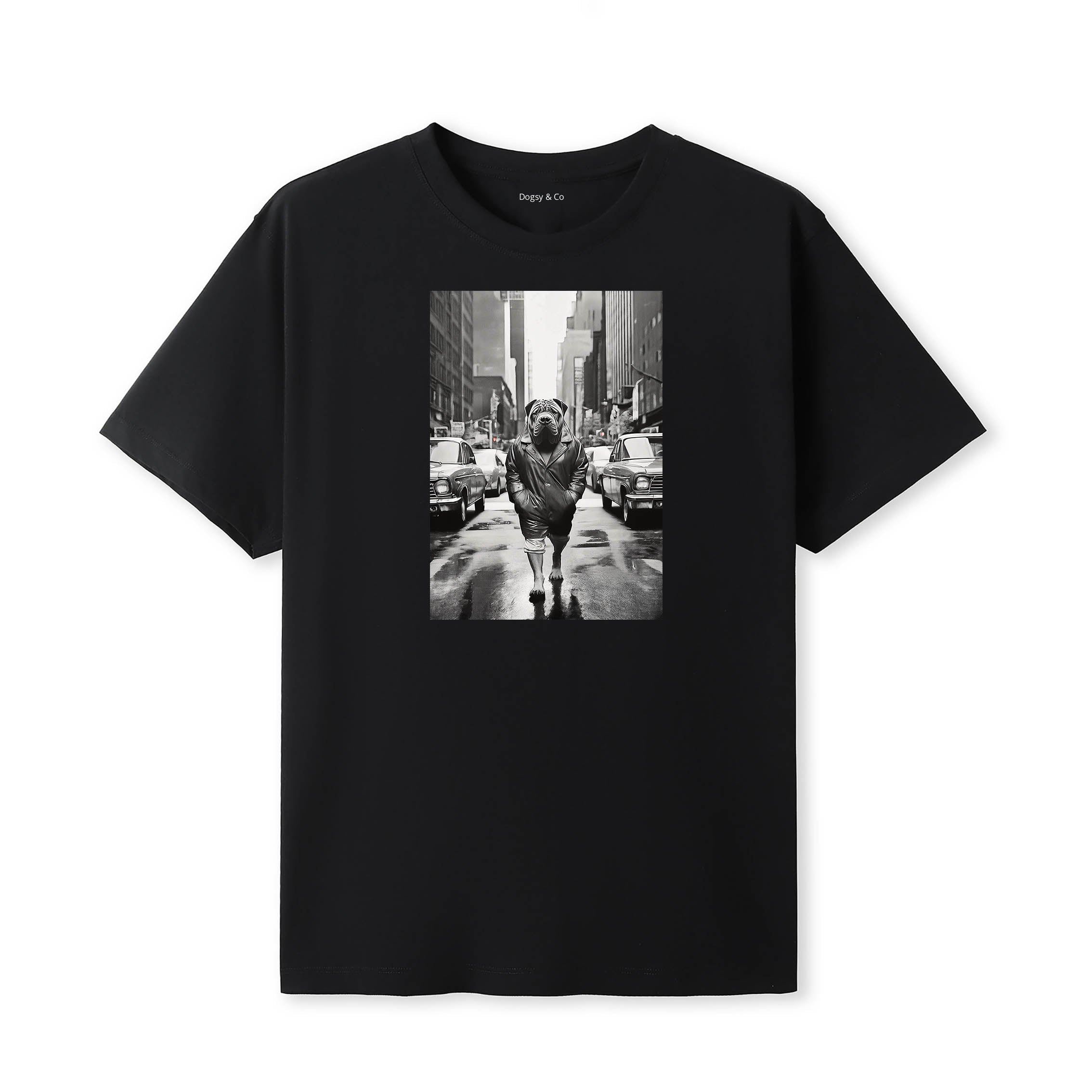 Shar Pei Dogsy Dean T-Shirt Black