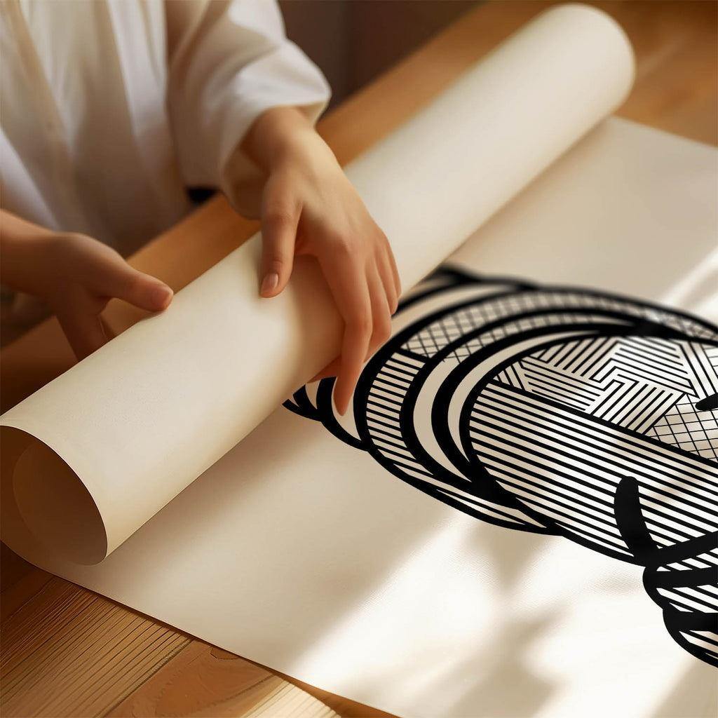 Shar Pei Geometric Line Art mockup