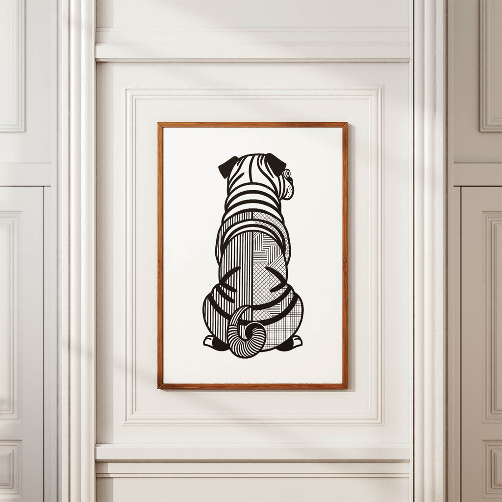 Shar Pei Geometric Line Art mockup