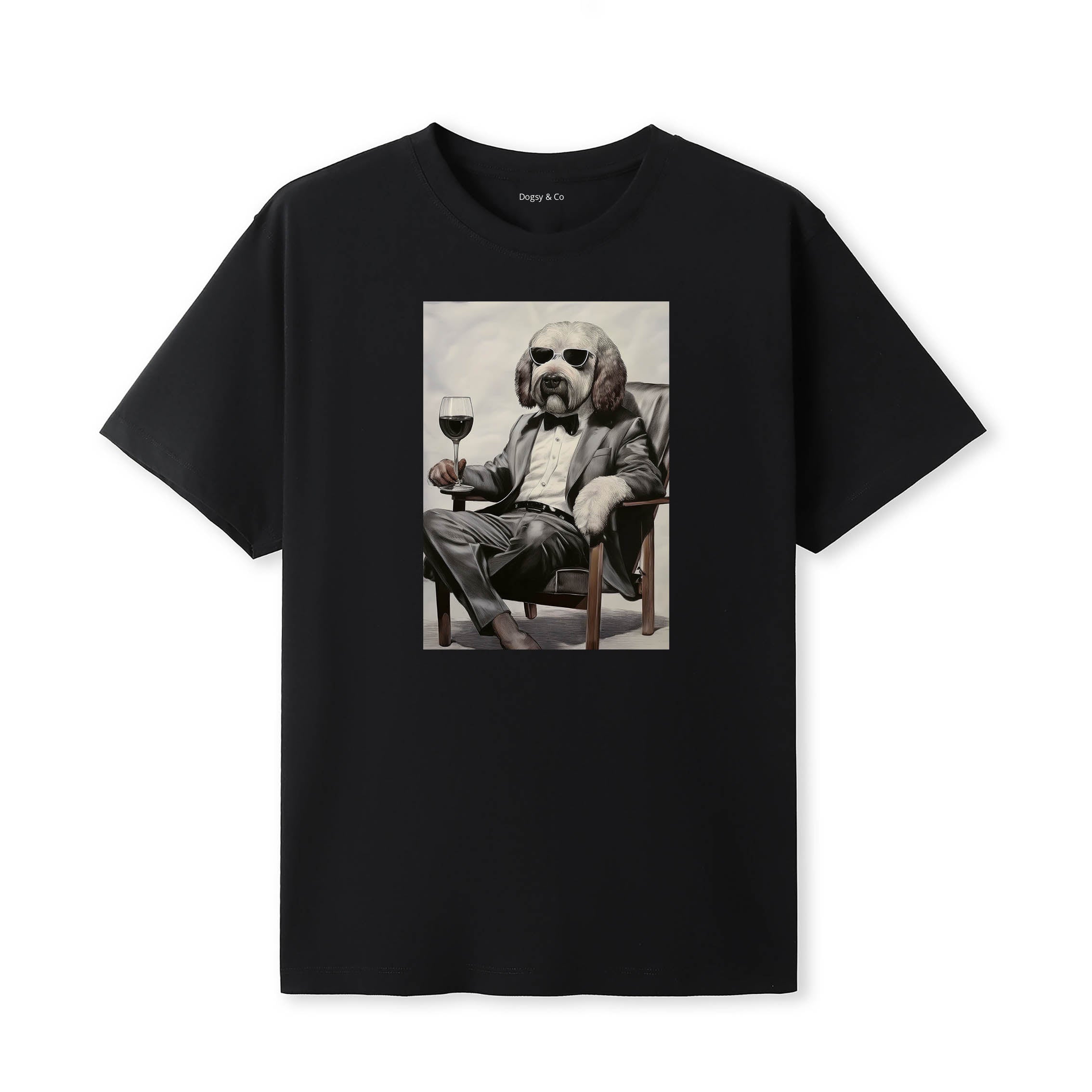 Old English Sheepdog distinguished gentleman dog t-shirt - black