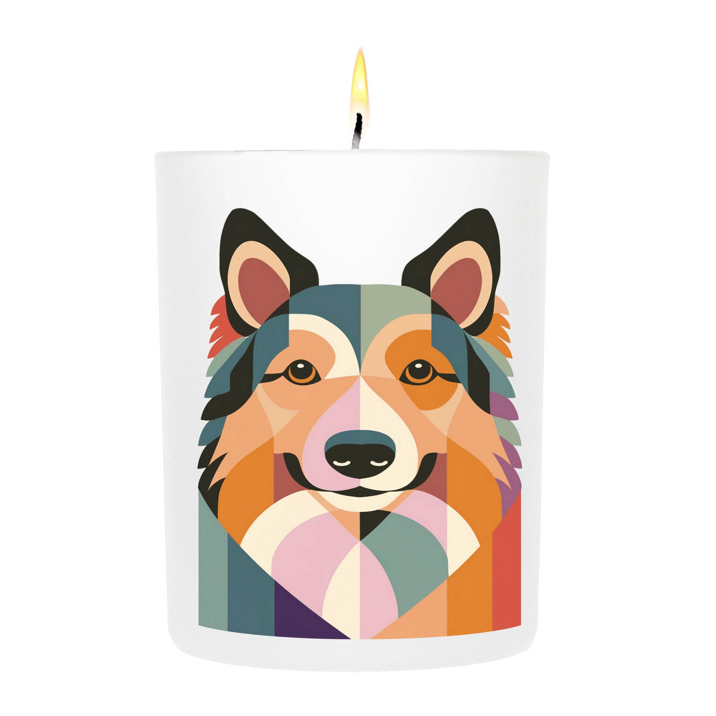 Shetland Sheepdog Graphic Bold Dog Candle