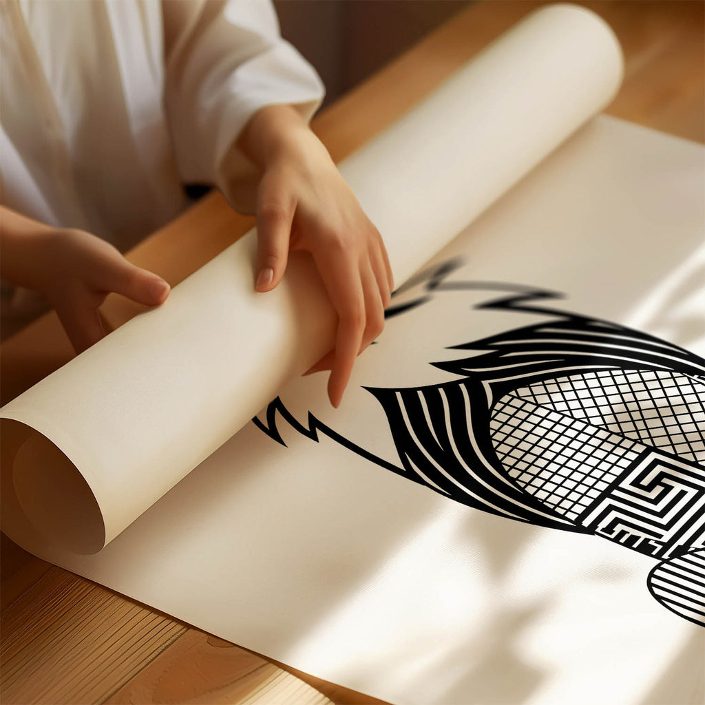 Shetland Sheepdog Geometric Line Art mockup