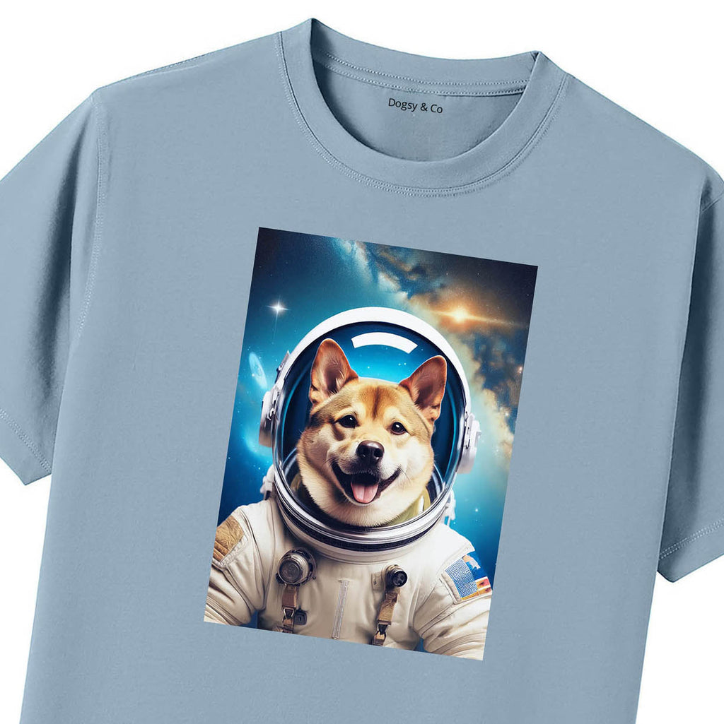 Blue T-Shirt Close Up