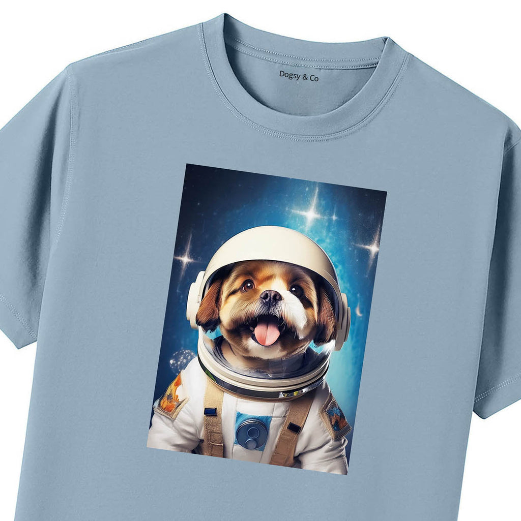 Blue T-Shirt Close Up