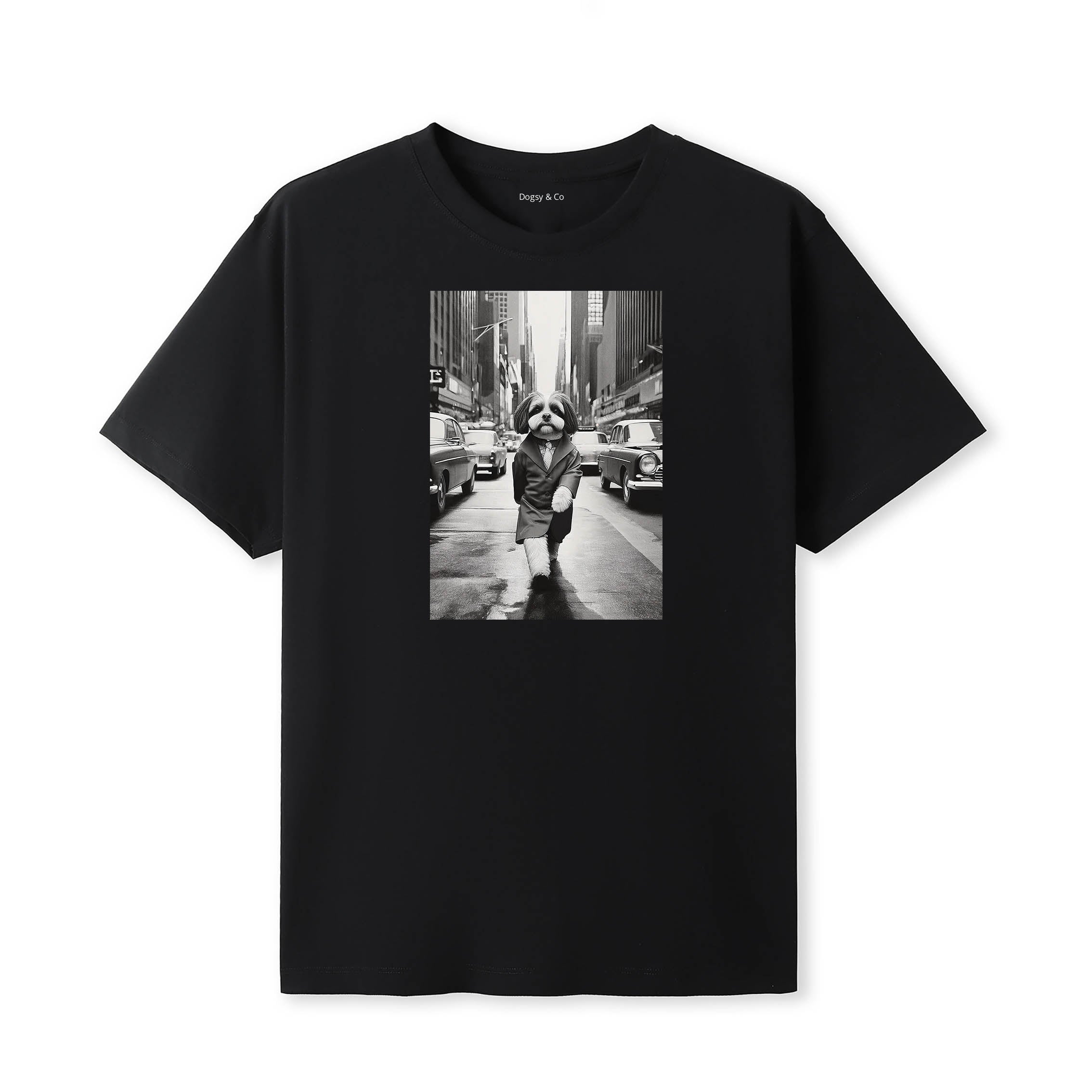 Shih Tzu Dogsy Dean T-Shirt Black