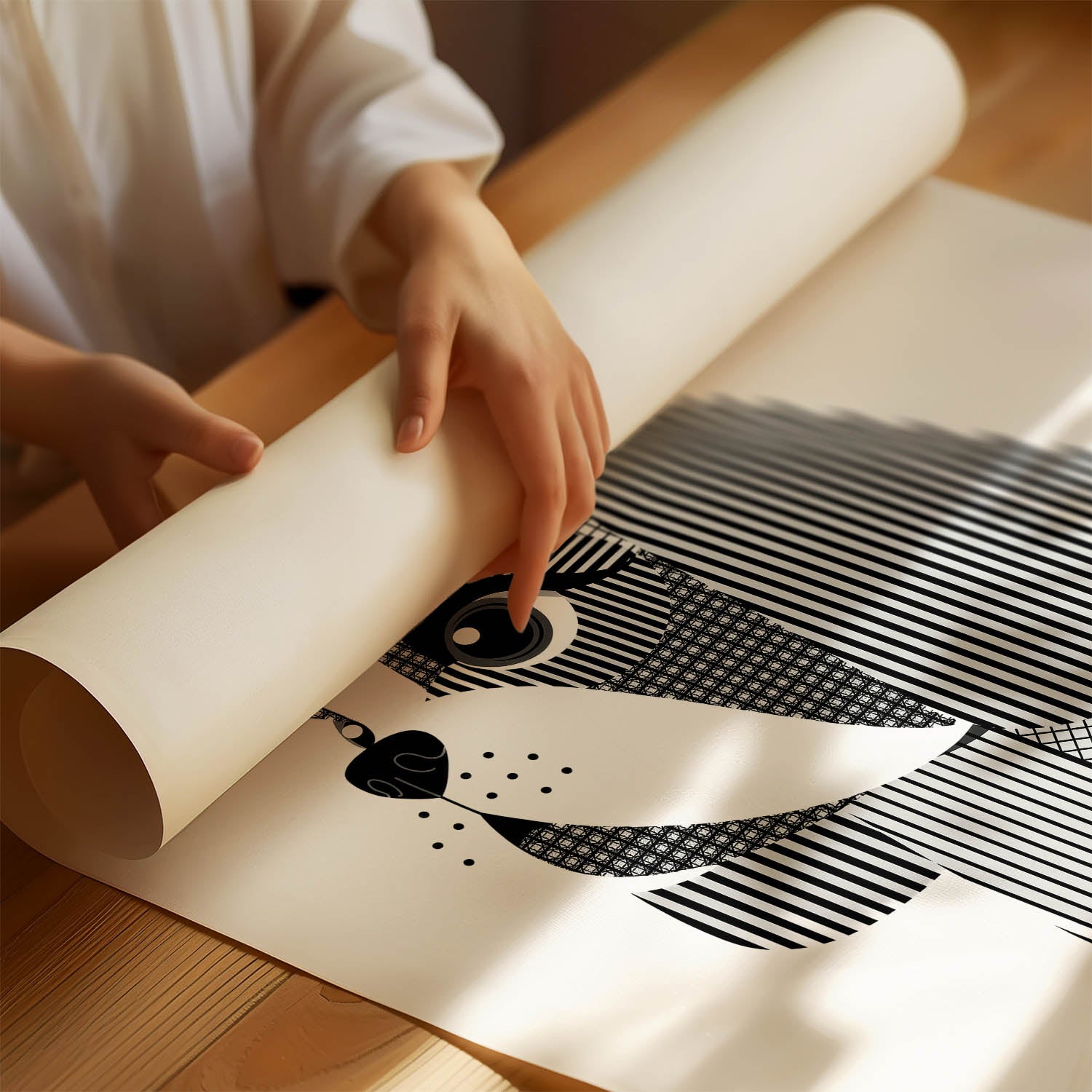 Shih Tzu Geometric Line Art mockup