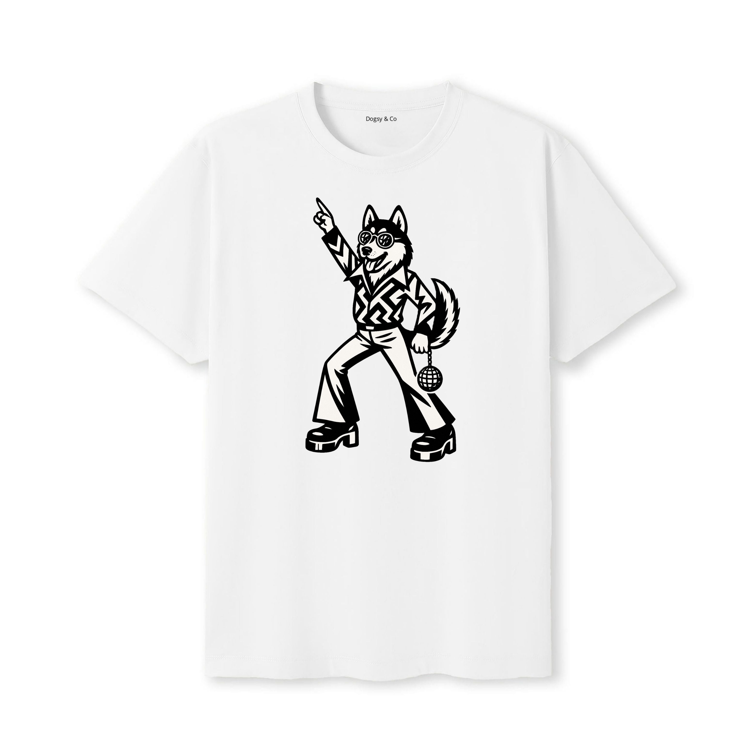 Siberian Husky Disco Doggo T-Shirt - alternate view