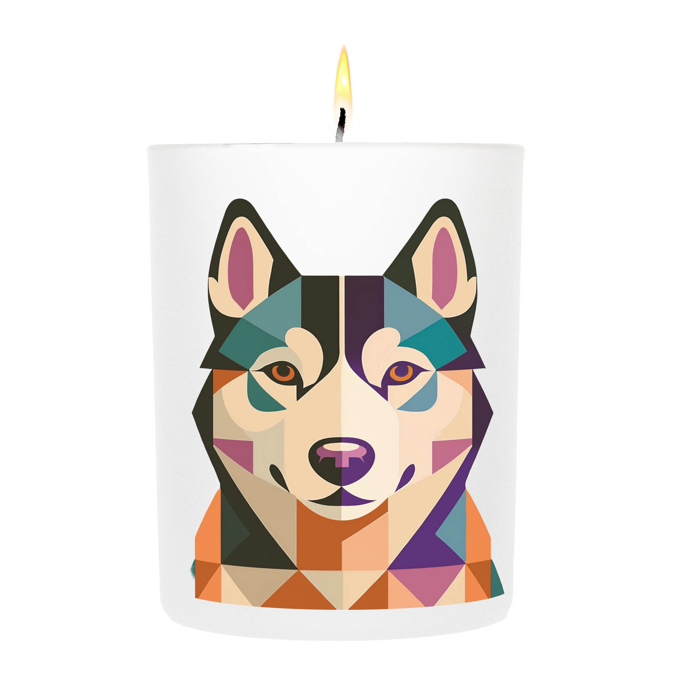 Siberian Husky Graphic Bold Dog Candle