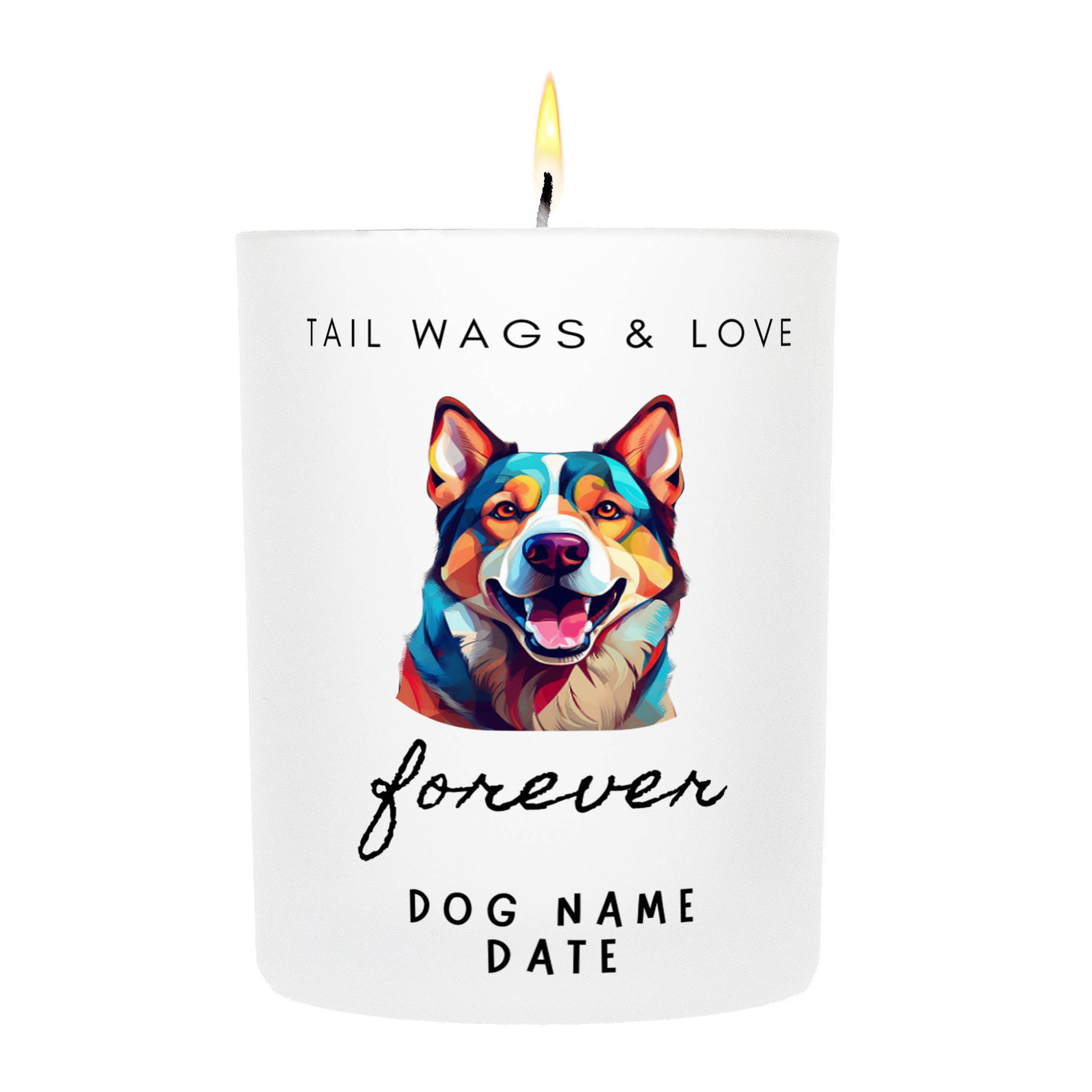 SIBERIAN HUSKY   Tail Wags & Love Custom Candle