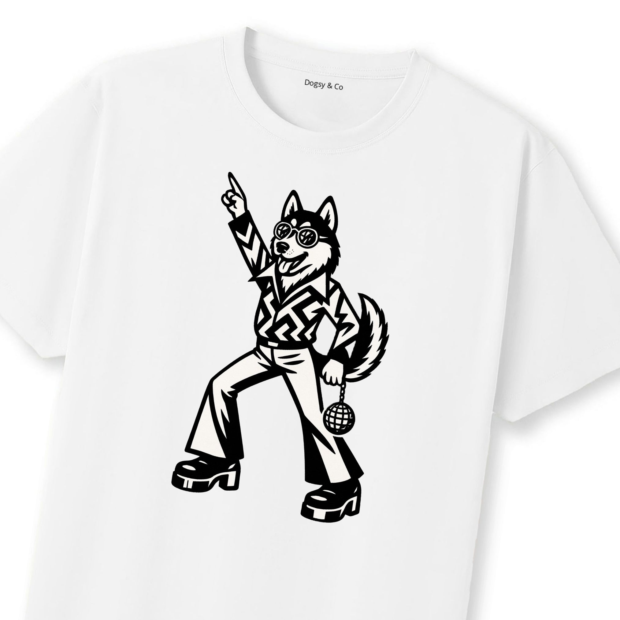 Siberian Husky Disco Doggo T-Shirt | Dogsy & Co