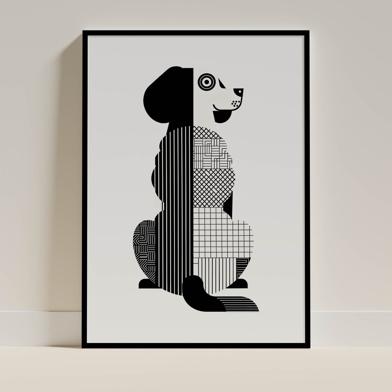 Smithfield Sheepdog Geometric Line Art mockup